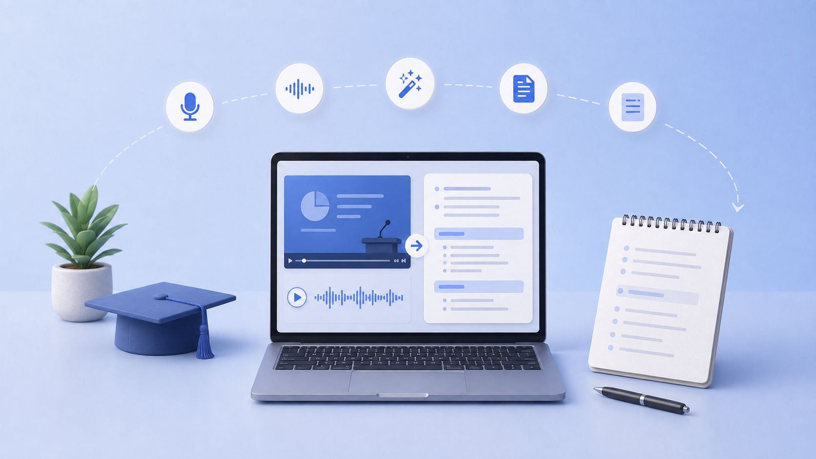 How to Transcribe a Lecture into Notes? 