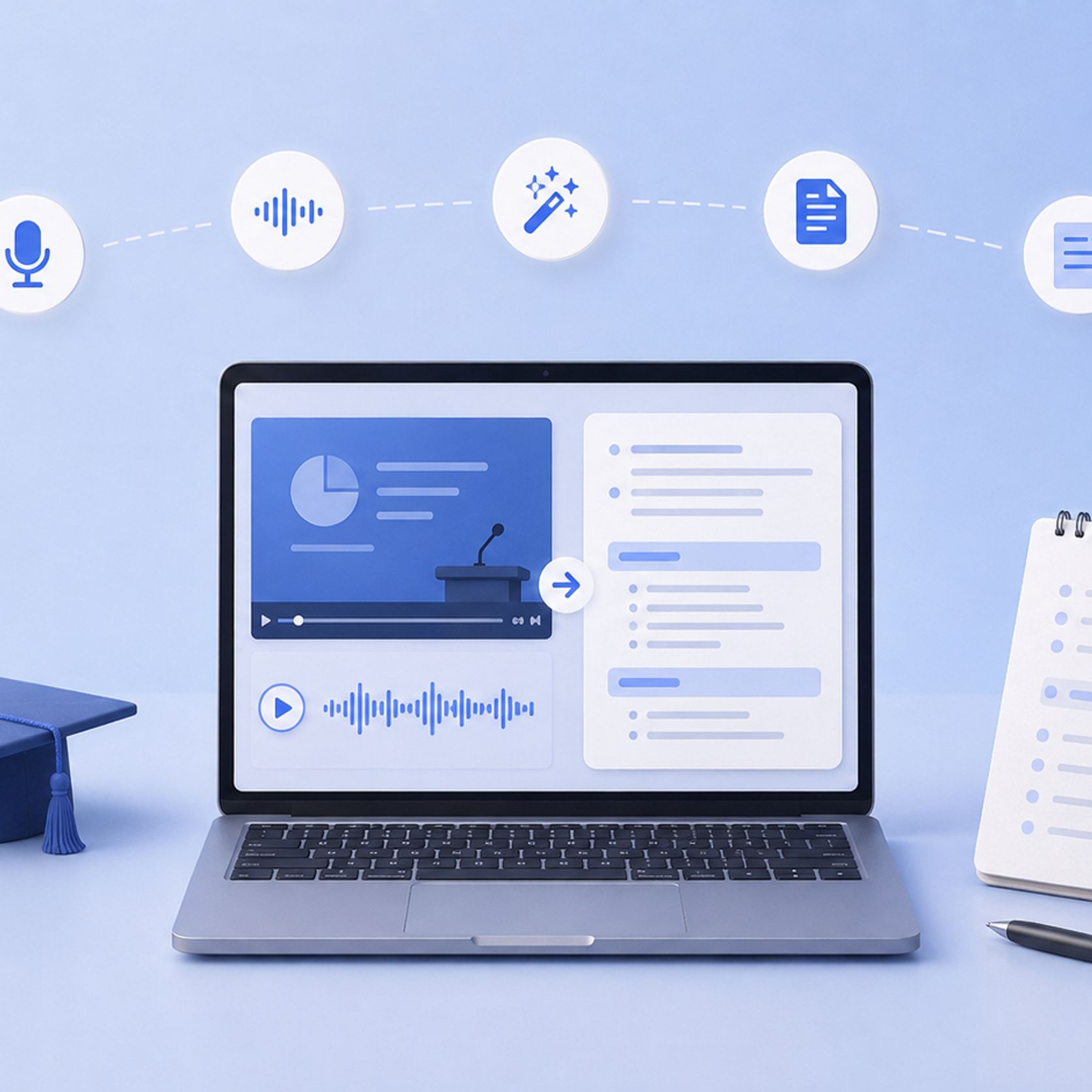 How to Transcribe a Lecture into Notes
