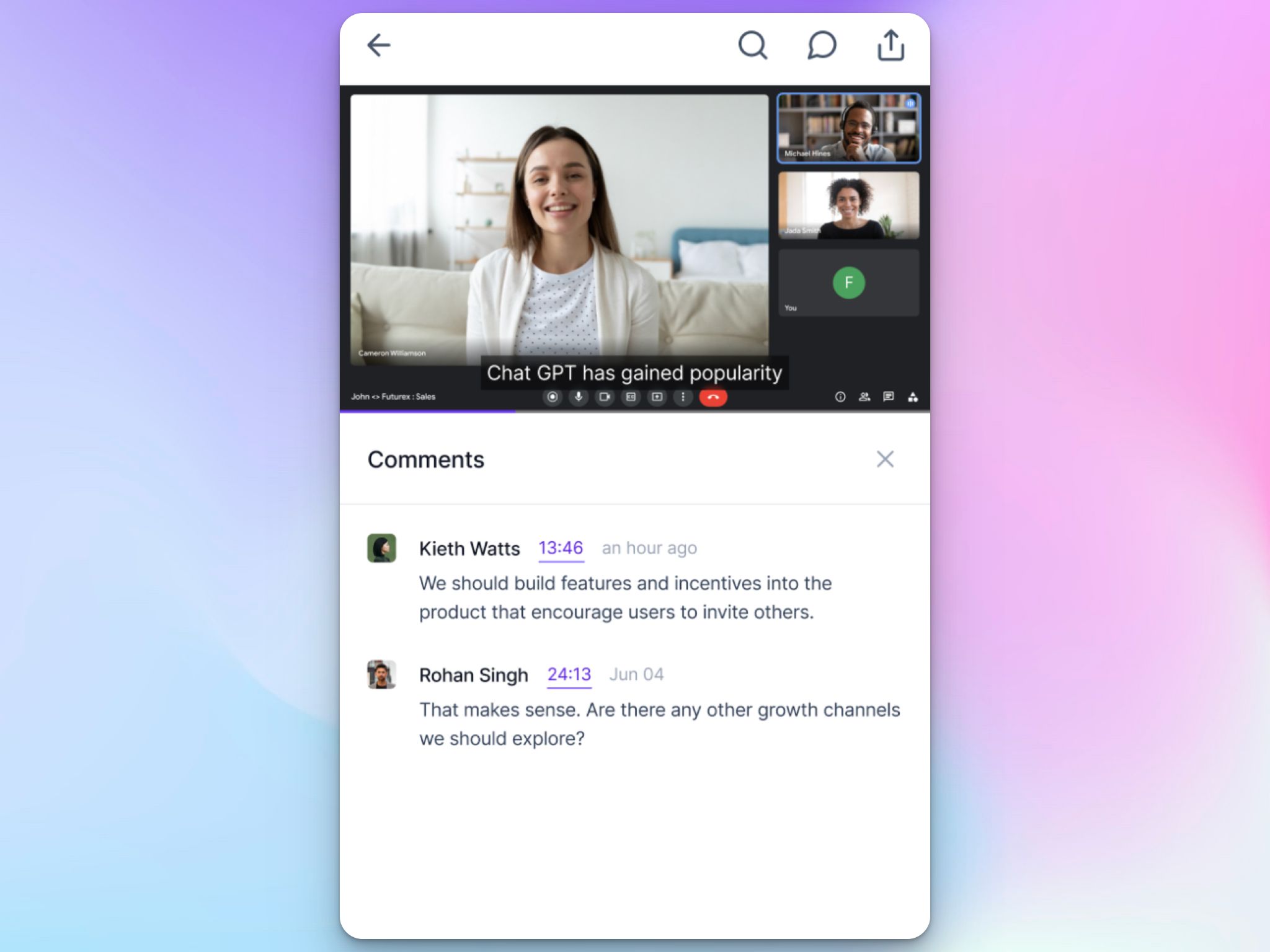 Fireflies is a meeting note taker app for Android
