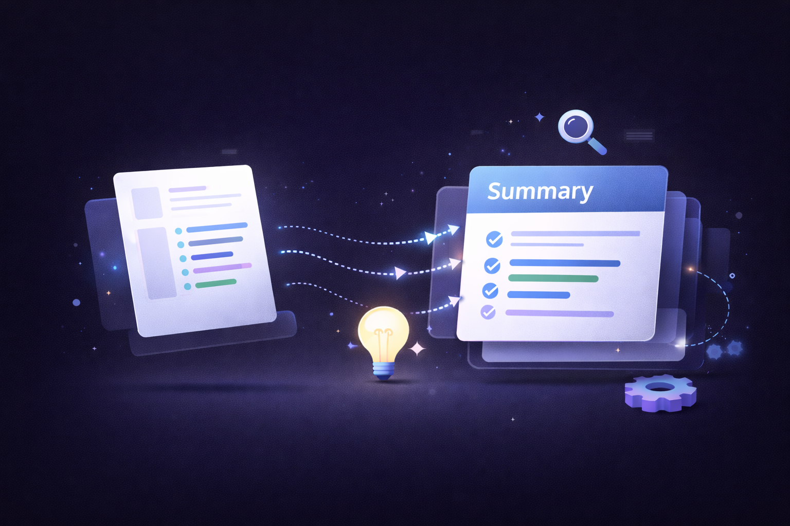 write an objective summary with AI