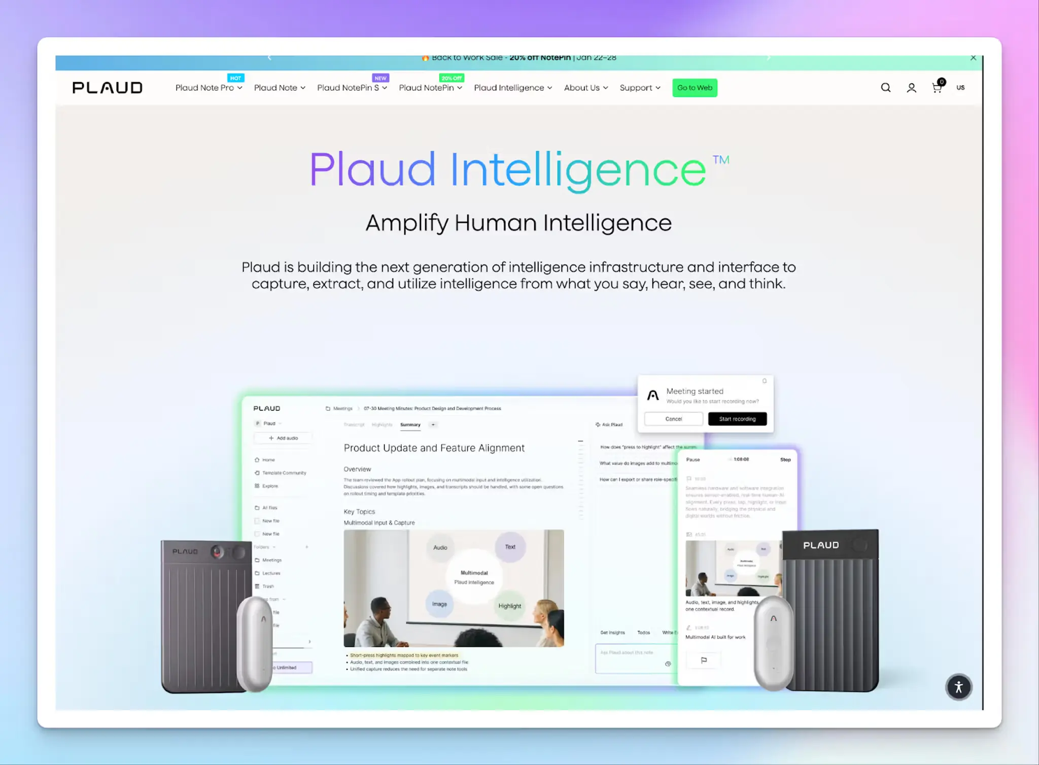 Plaud Note - AI note taker for in-person meetings