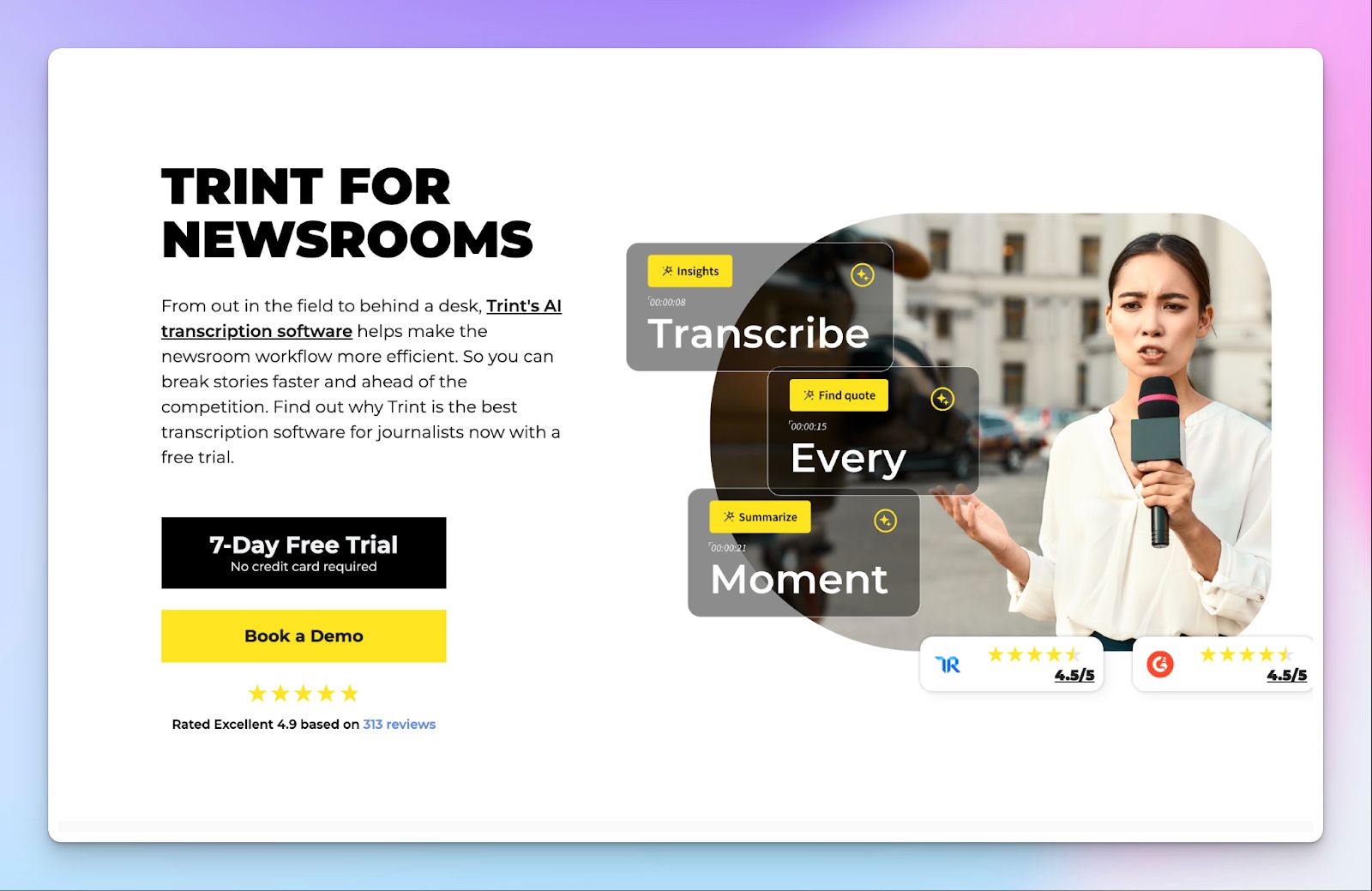 Trint - AI note taker for journalists