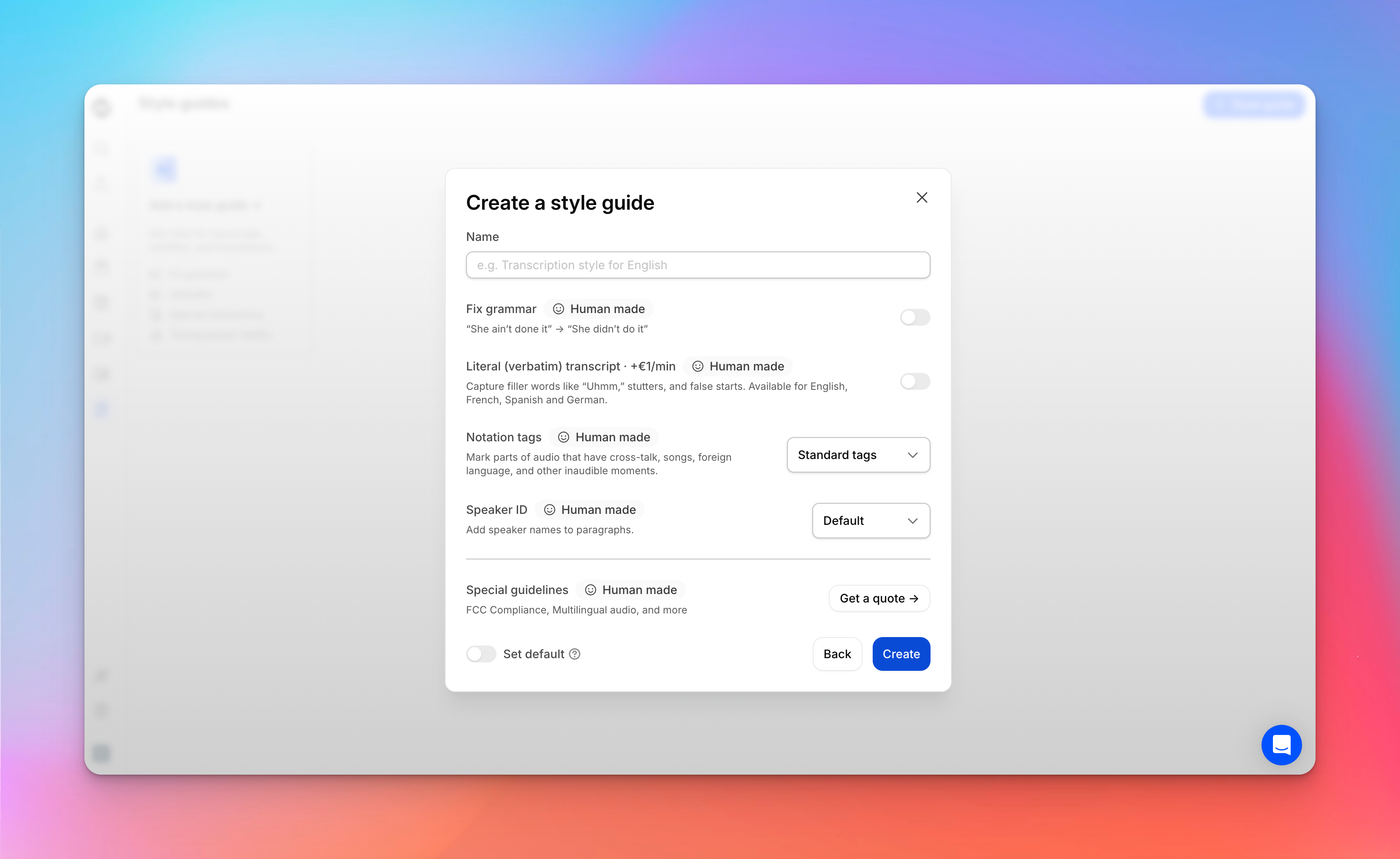 HappyScribe style guide
