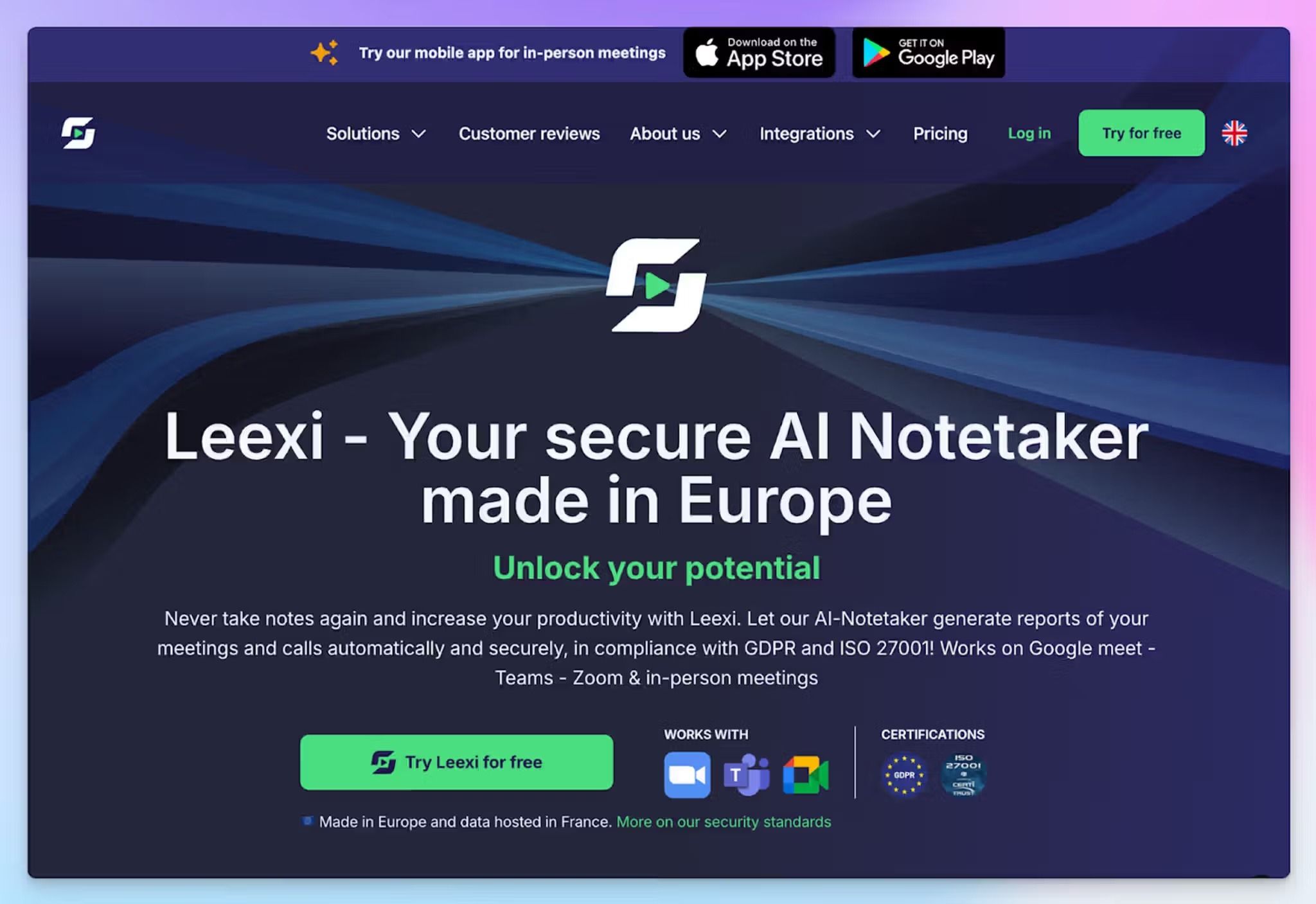 Leexi is a European alternative to Grain AI