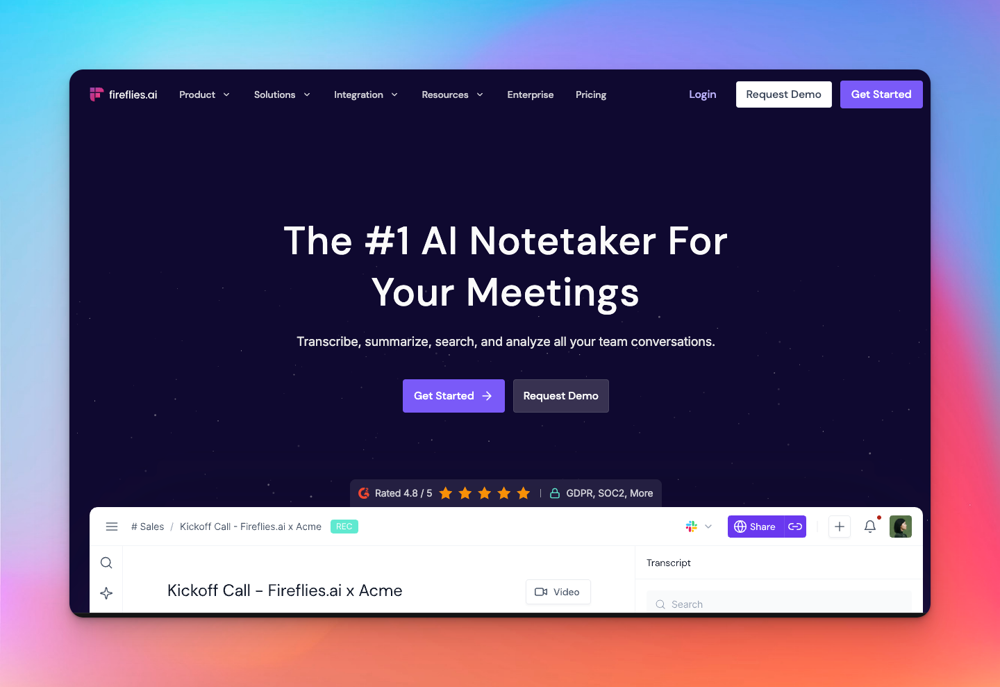 fireflies.ai screenshot