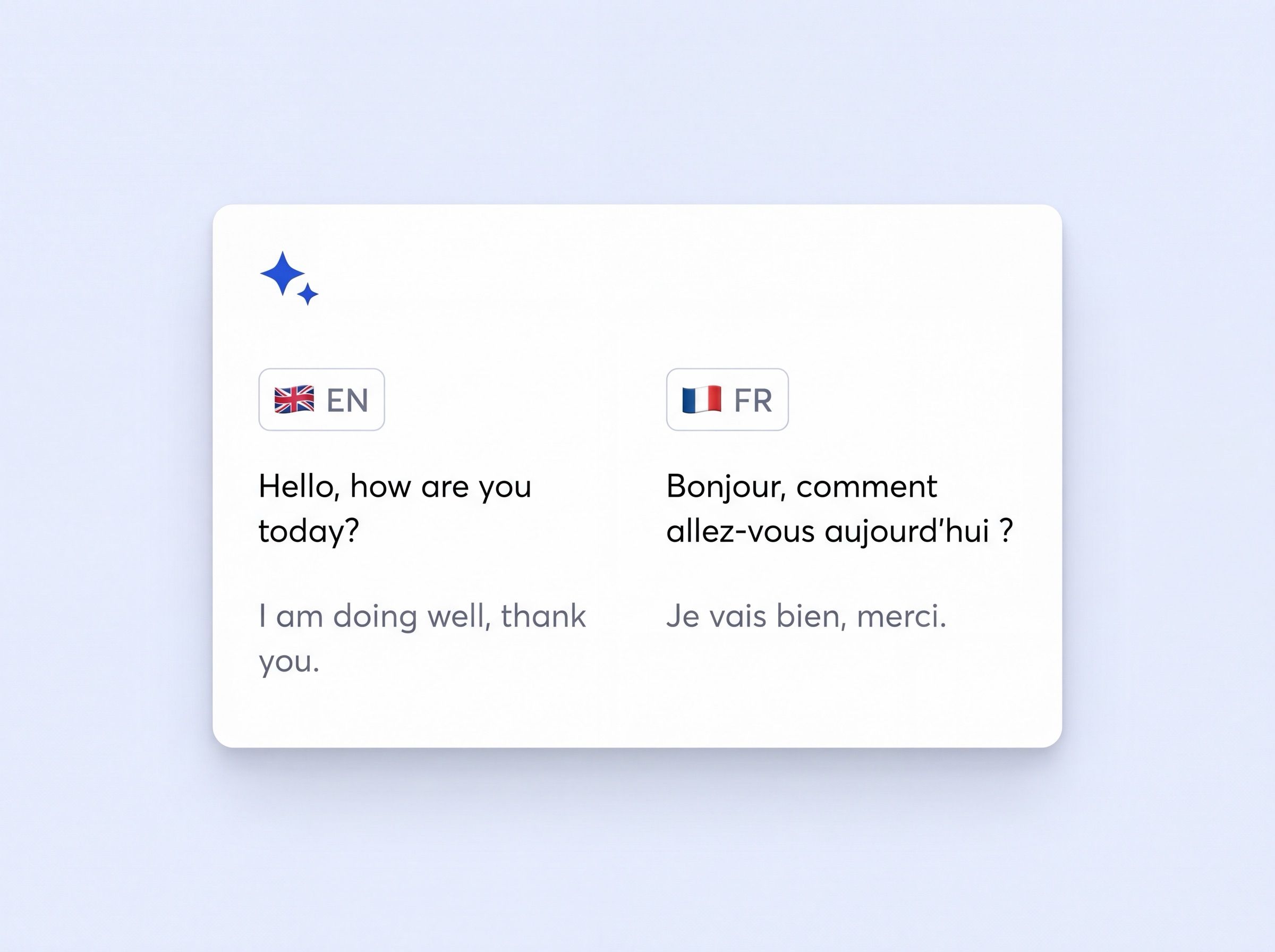 Transcript translated into a second language in HappyScribe