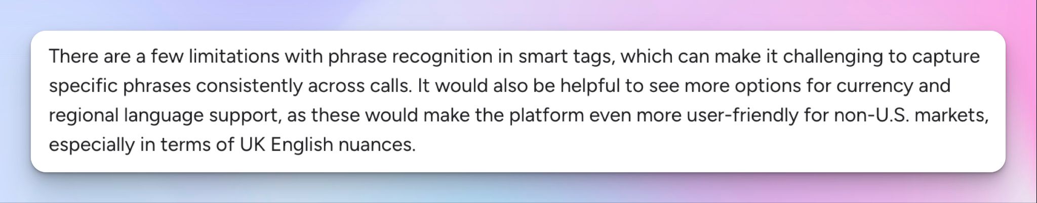 Grain AI struggles to pick accents and languages