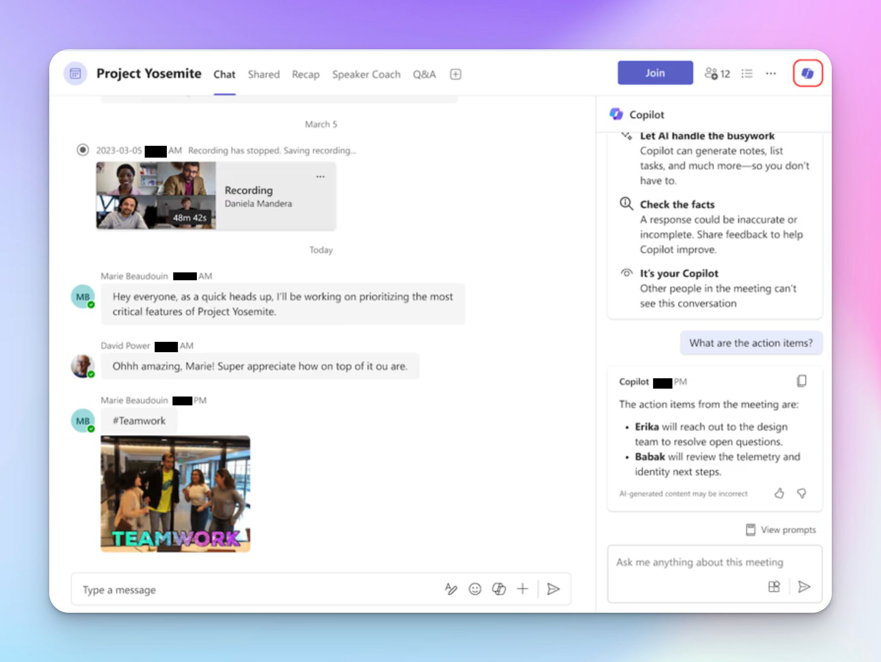 Microsoft Copilot KI-Notiz-Tool