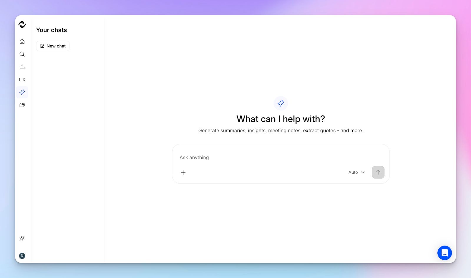 Stellen Sie Fragen über alle Ihre Meetings mit der KI-Fragen-Funktion von HappyScribe