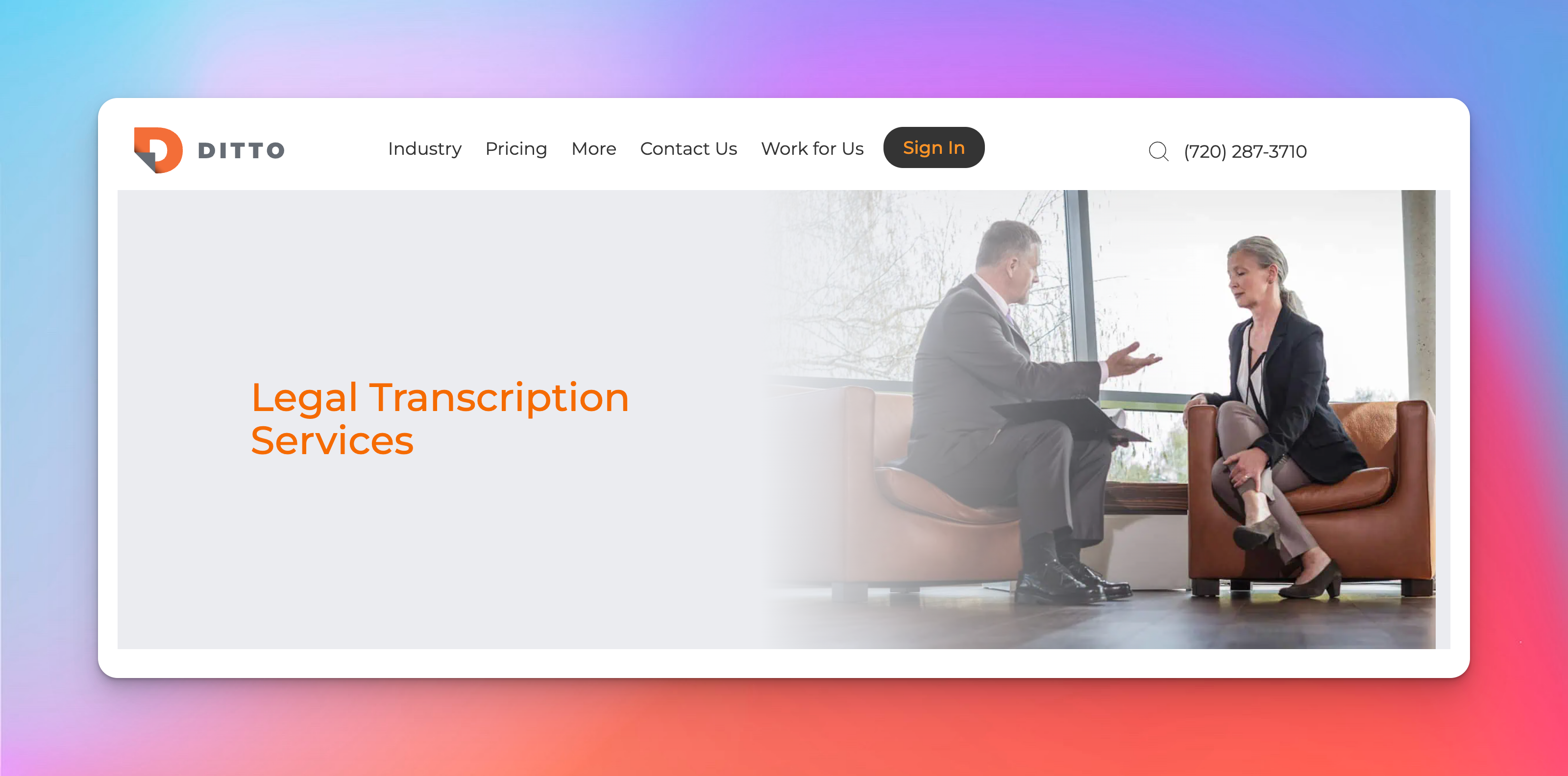 ditto homepage screenshot