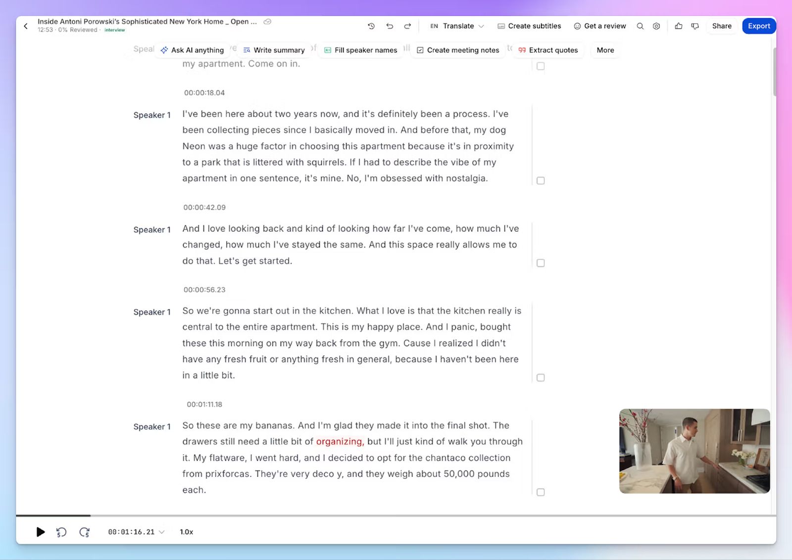 HappyScribe AI note taker generates accurate meeting notes in global languages