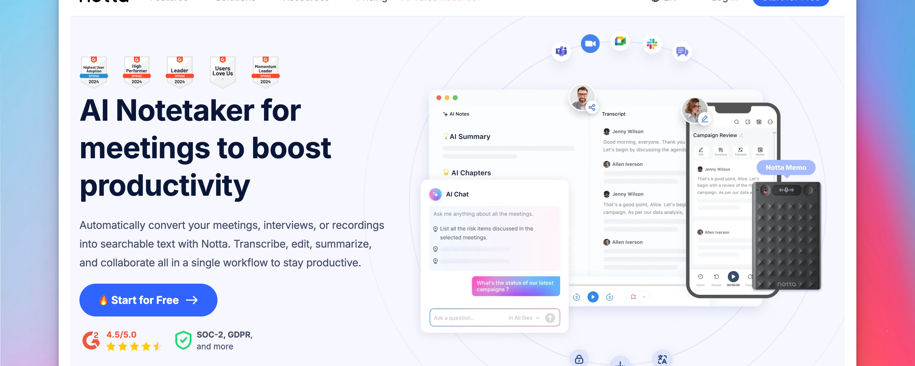 Top 5 Alternatives to Notta (2026)