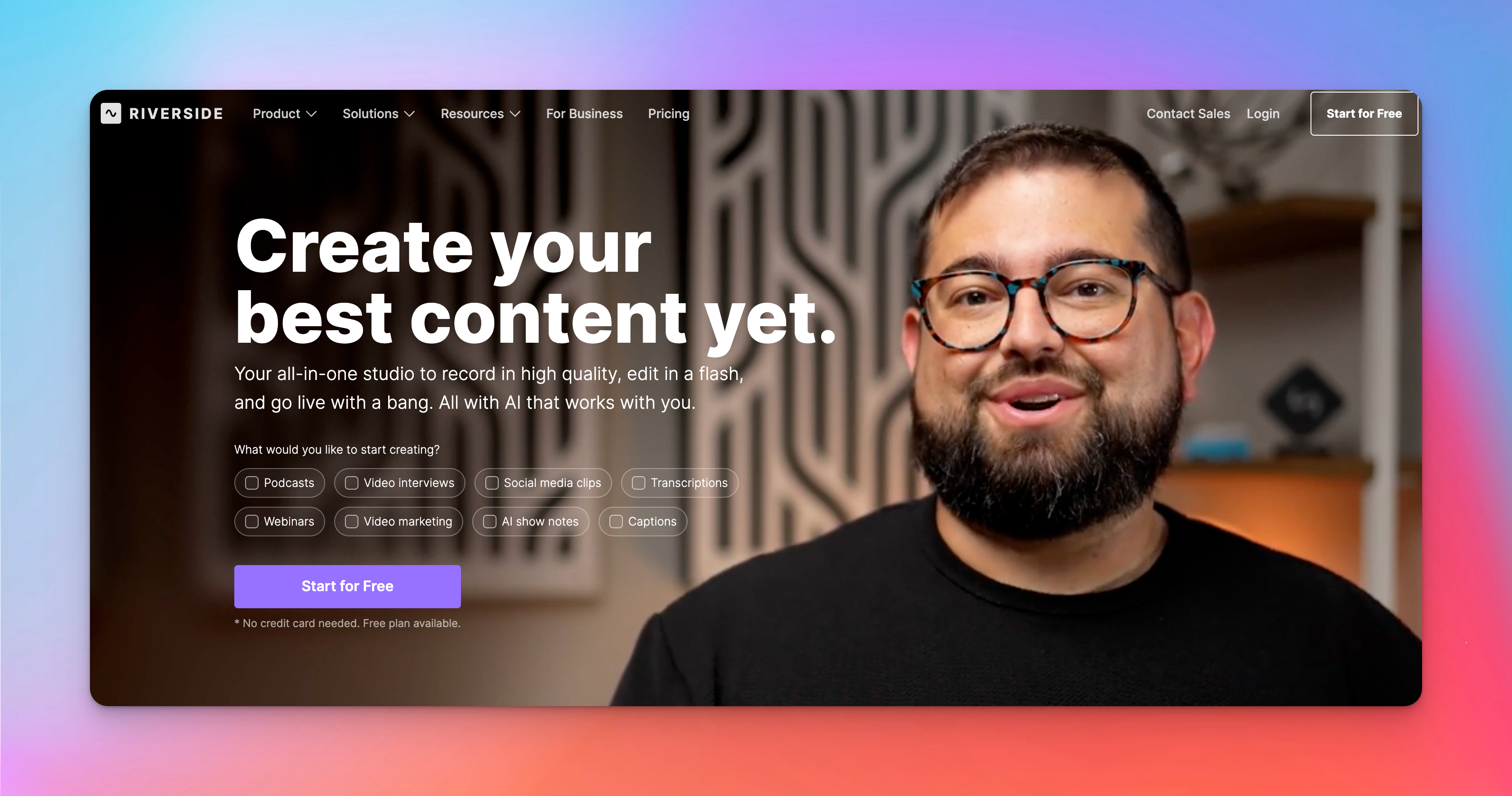 riverside screenshot homepage