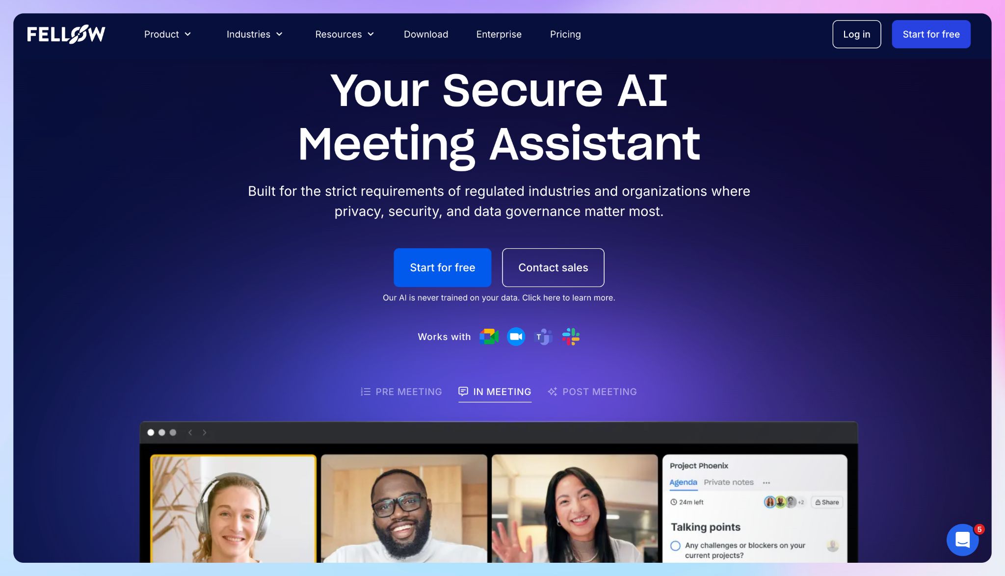 Fellow - AI meeting note taker for interviews