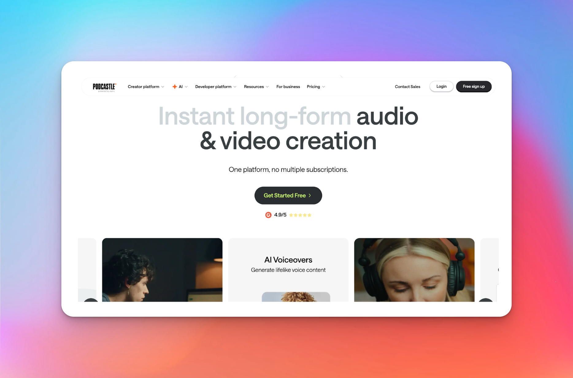 podcastle ai tool transcription