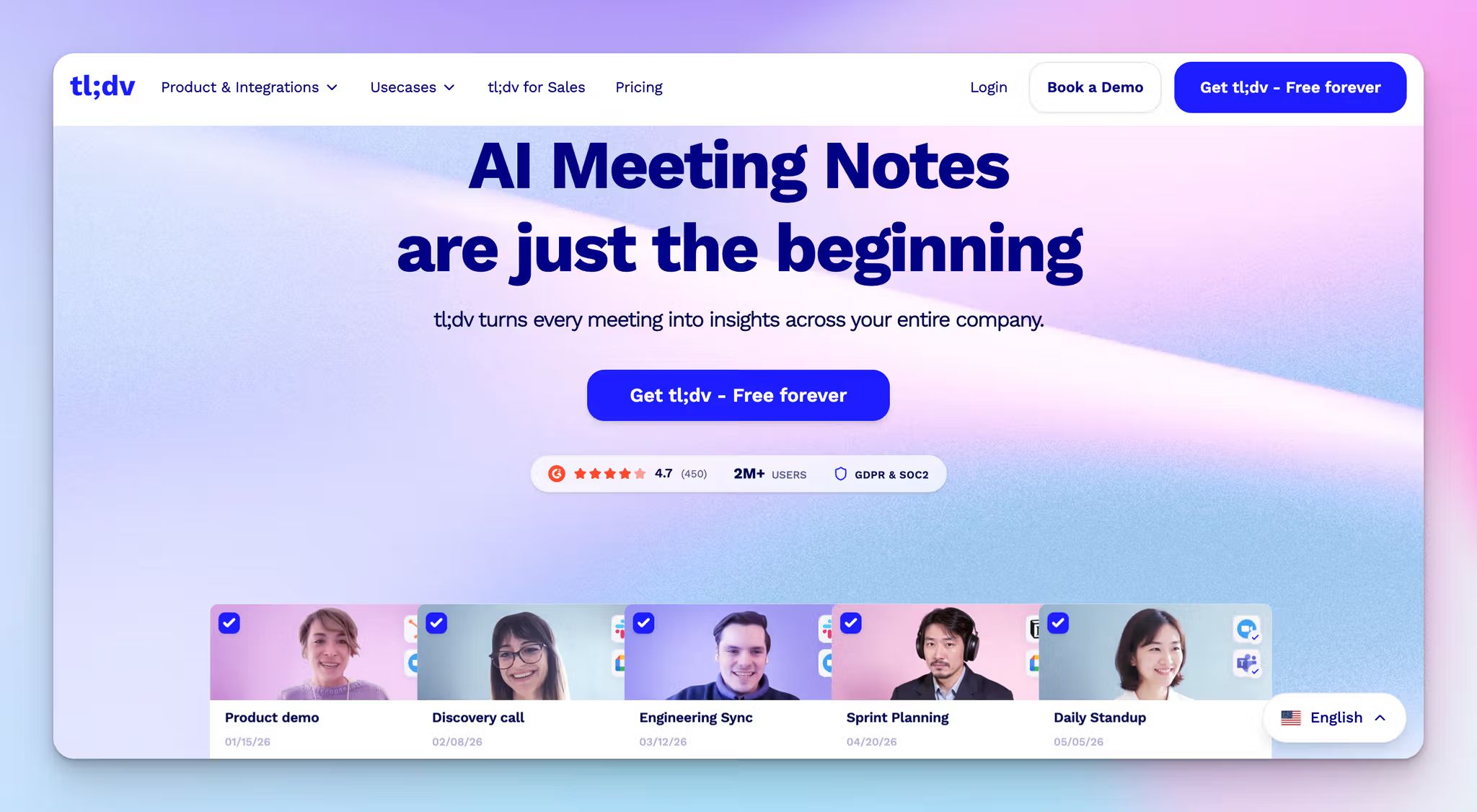 tl;dv AI meeting assistant