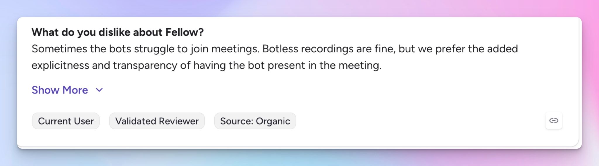 Users are not happy with Fellow's meeting bot