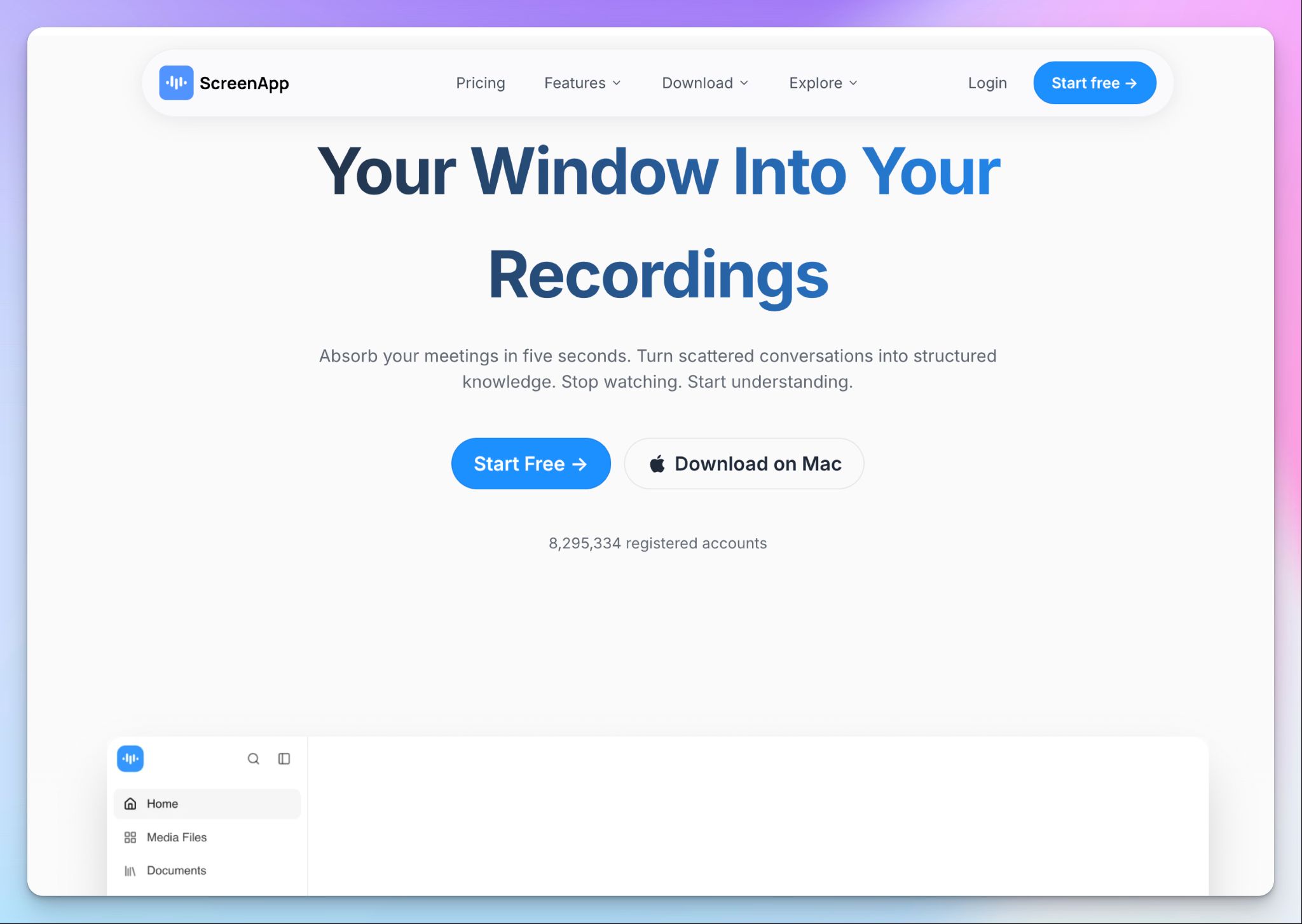 ScreenApp is a NoteGPT alternative