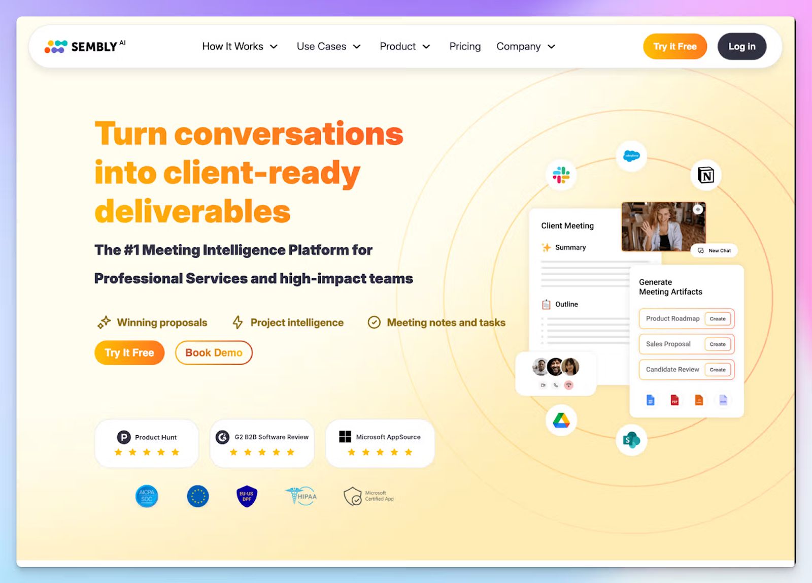 Sembly is a SOC 2 Type 2 compliant AI note taker