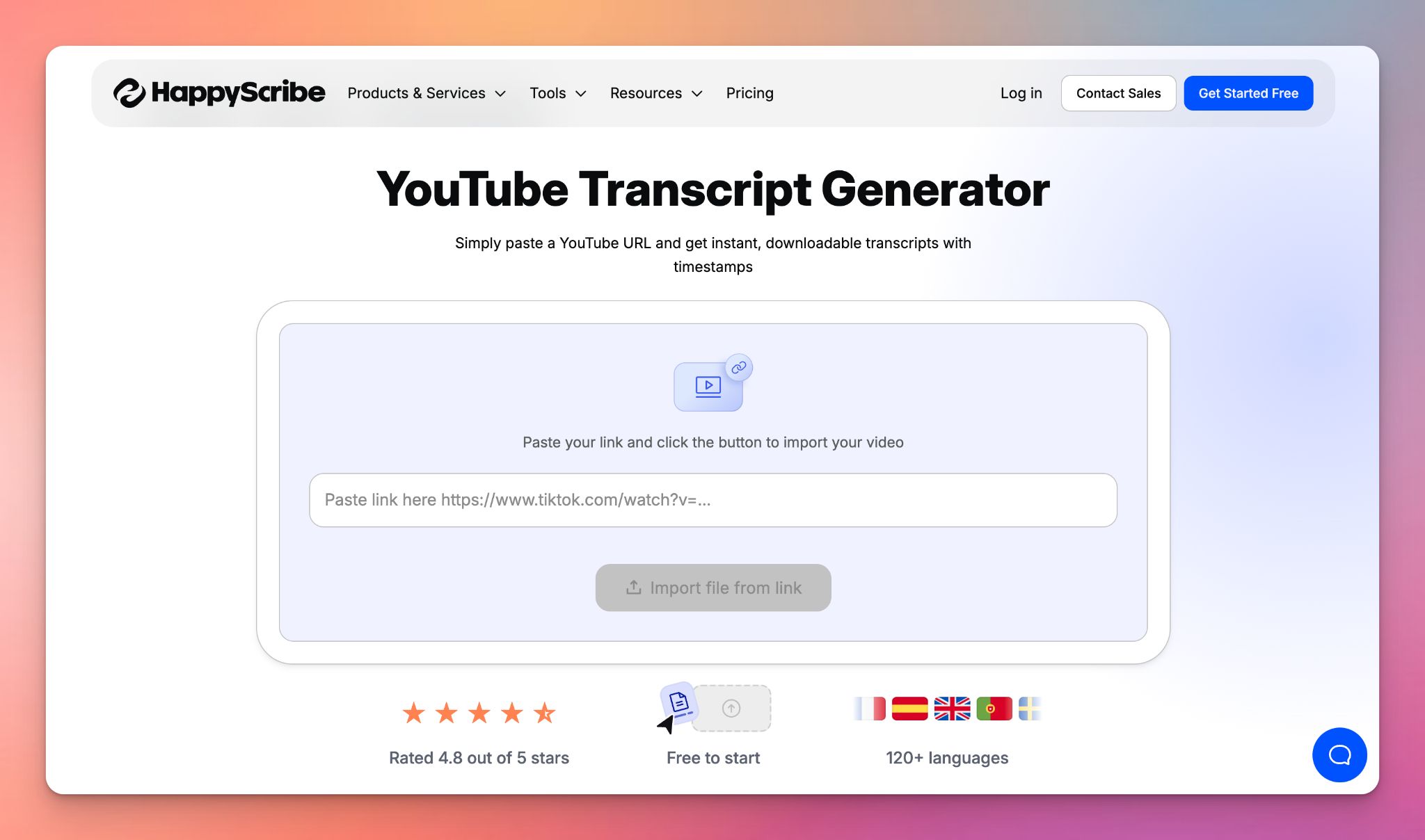 HappyScribe is the best way to download YouTube video transcripts