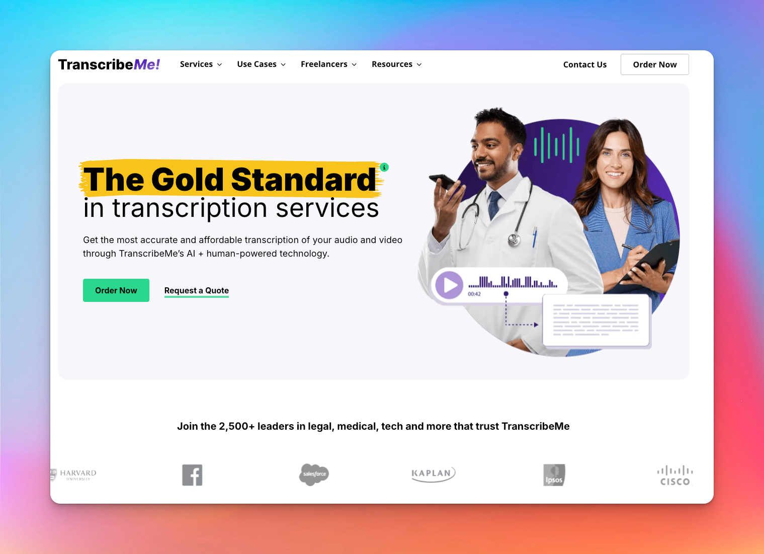 transcribeme screenshot