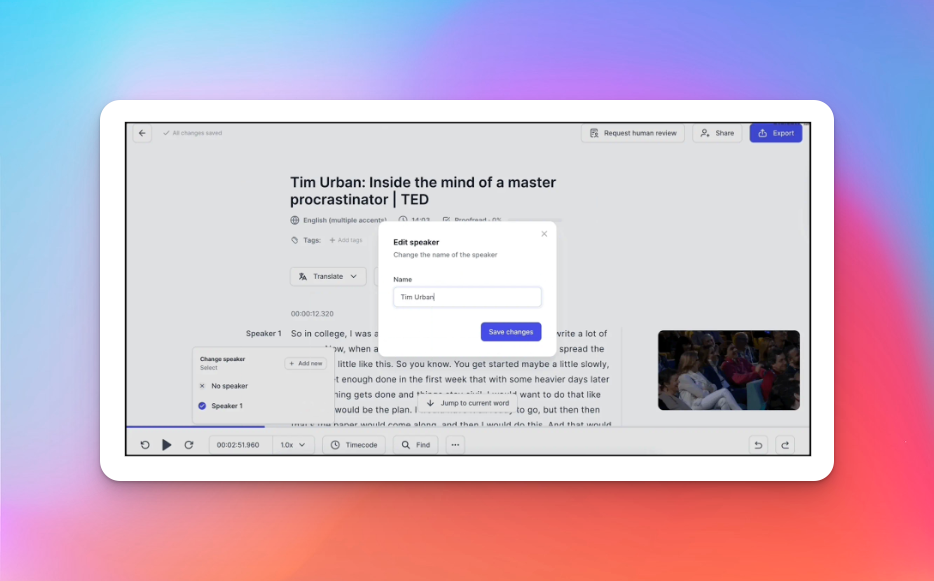 edit transcription happyscribe