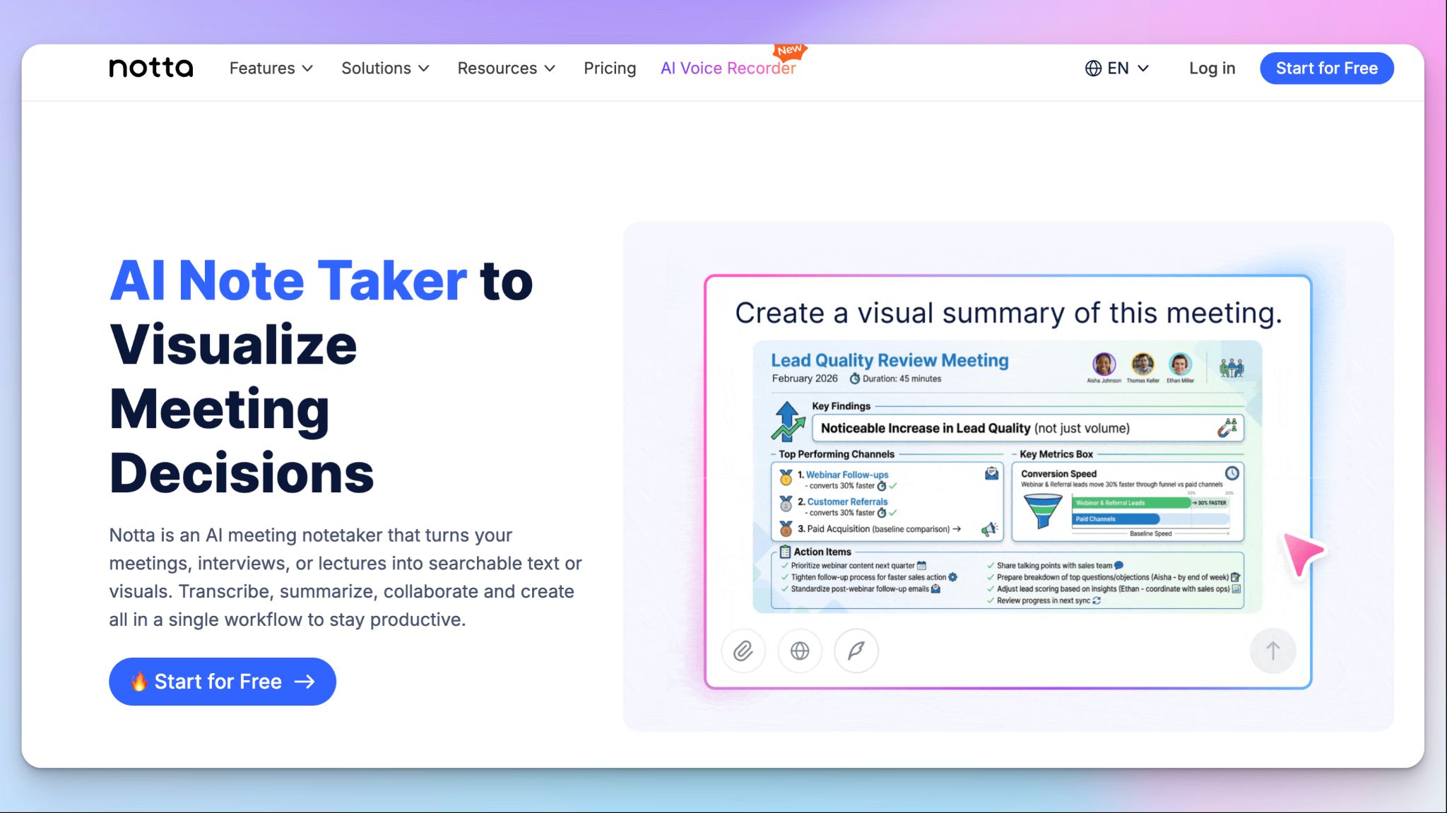 Notta meeting transcription software