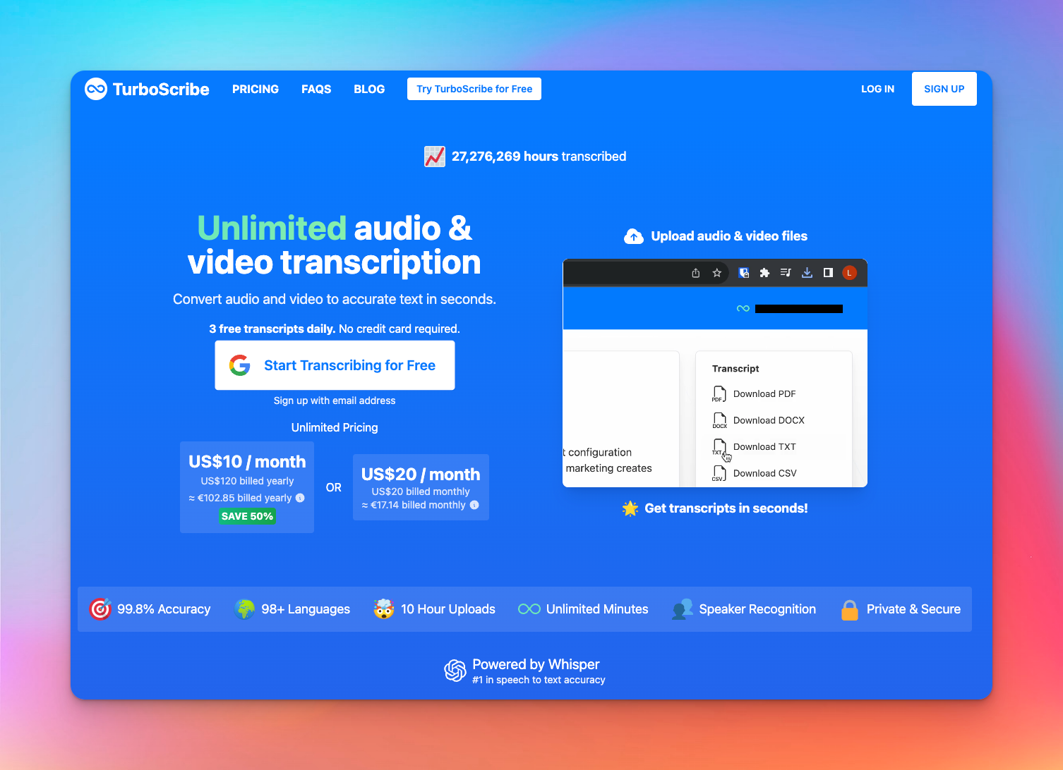 truboscribe screenshot