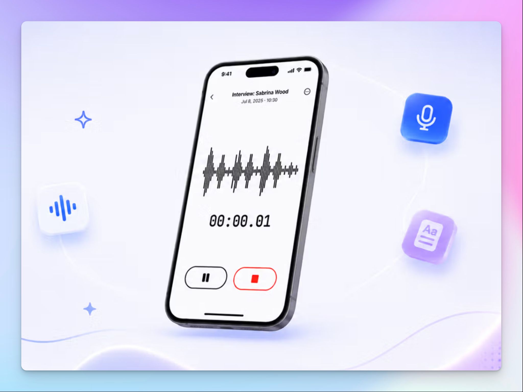 Die mobile App von HappyScribe ist schnell und einfach fuer Studierende zu bedienen