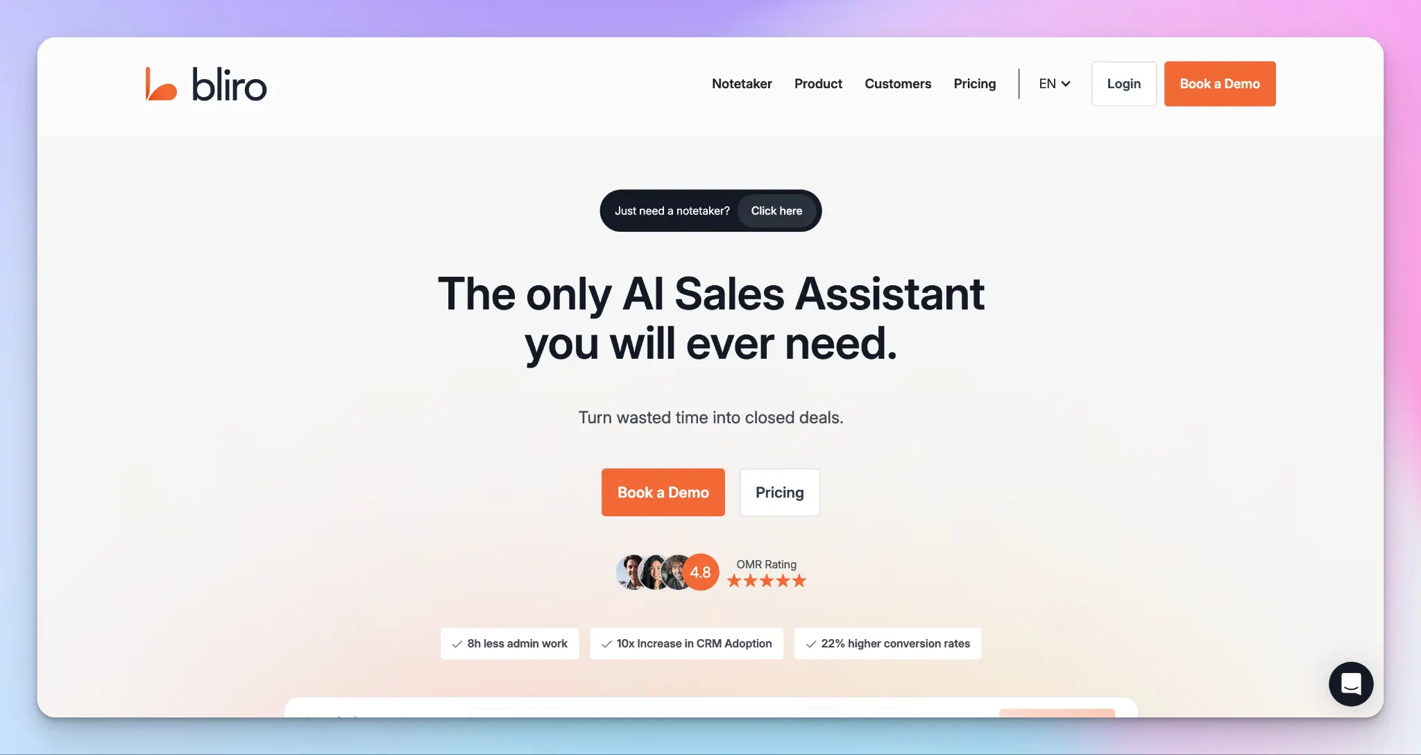 Bliro - bot-free AI note taker in Europe