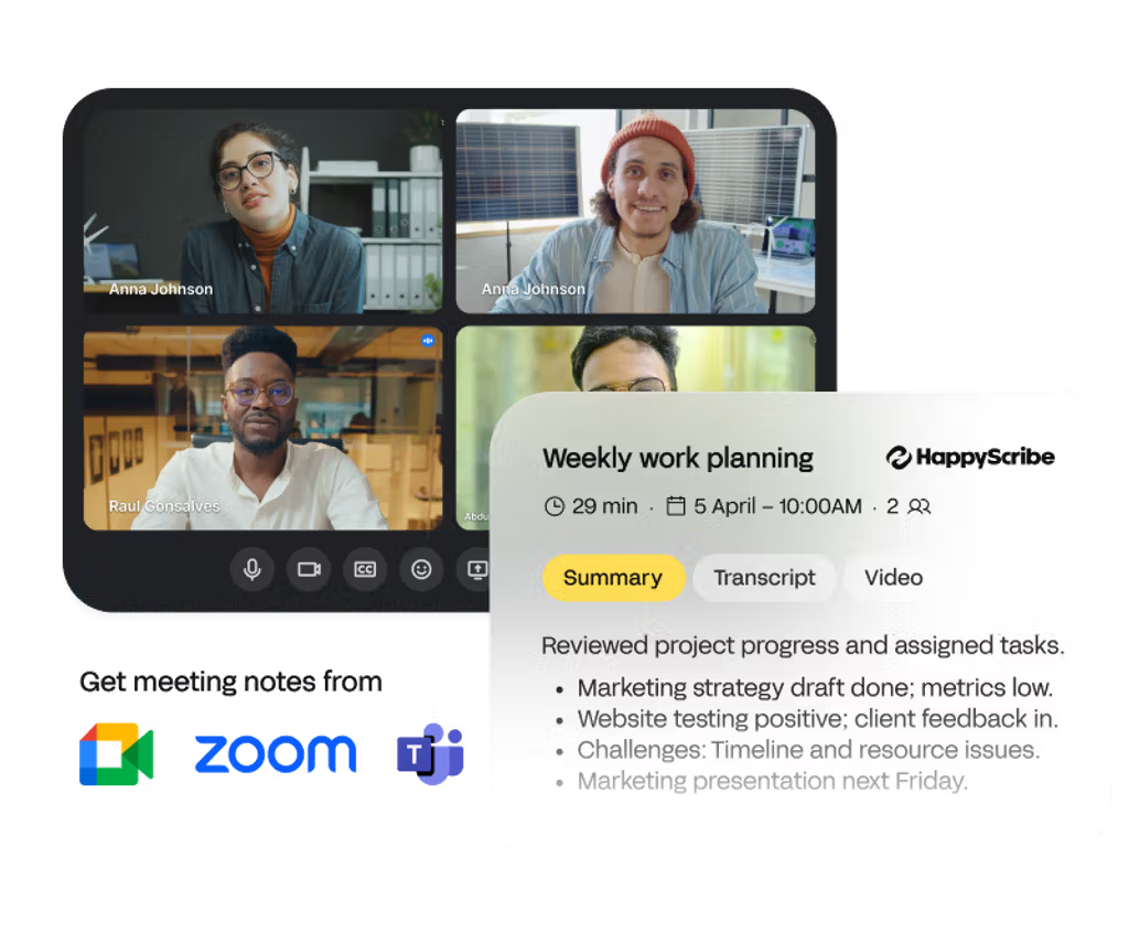 ai meeting notetaker happyscribe