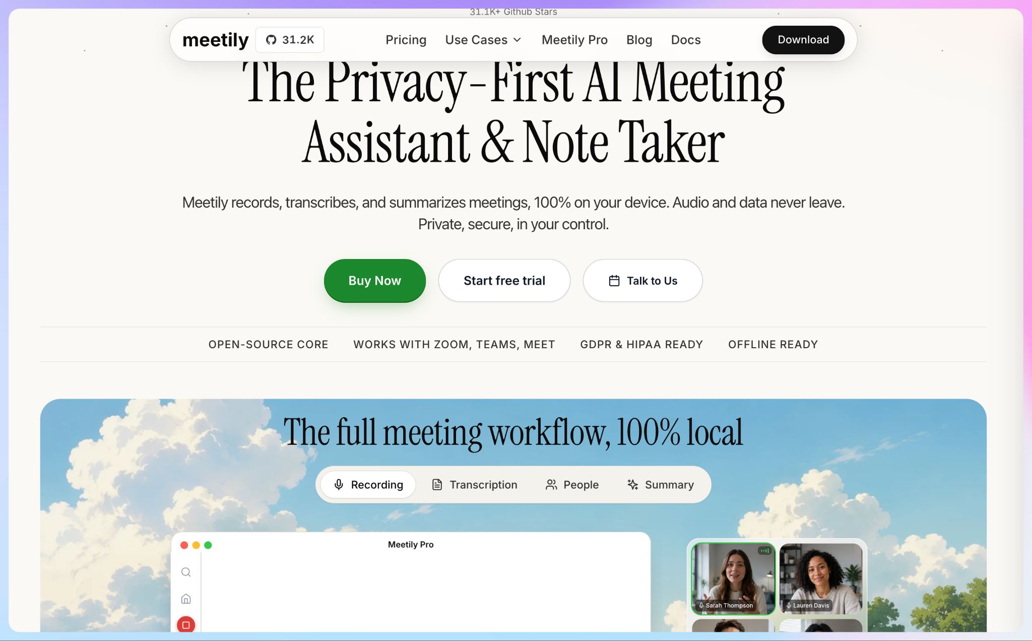 Meetily meeting recorder