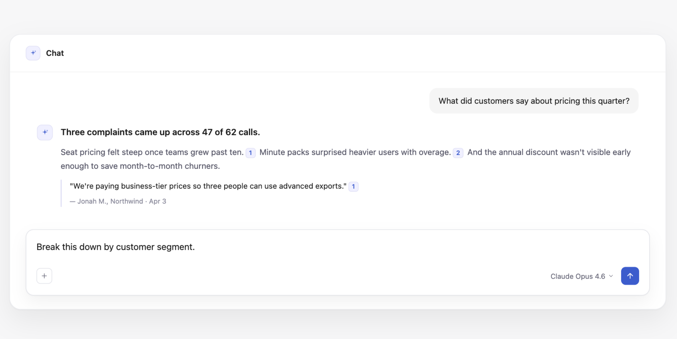 HappyScribe's AI chat