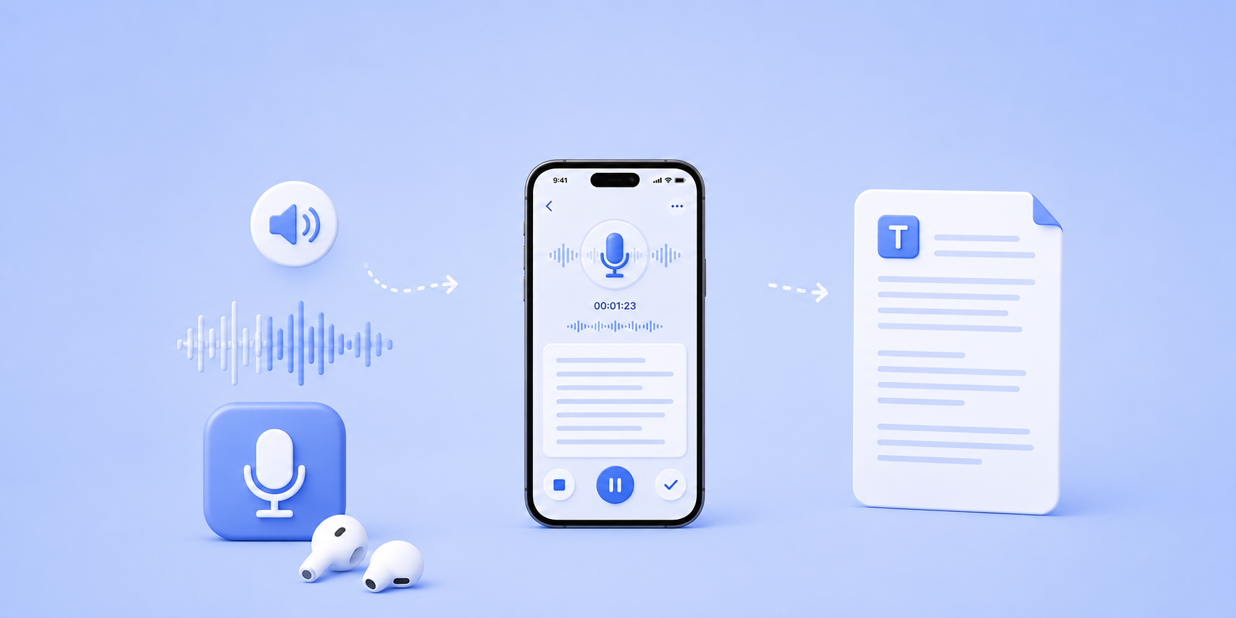 Transcribe audio on iPhone