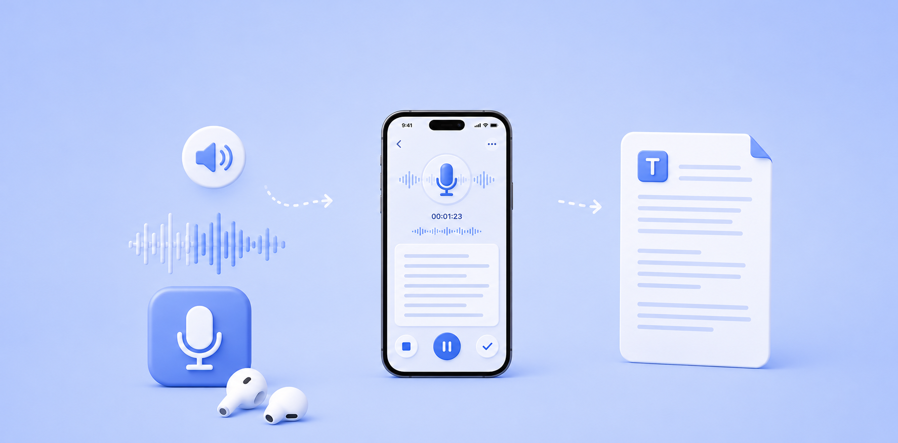 Transcribe audio on iPhone