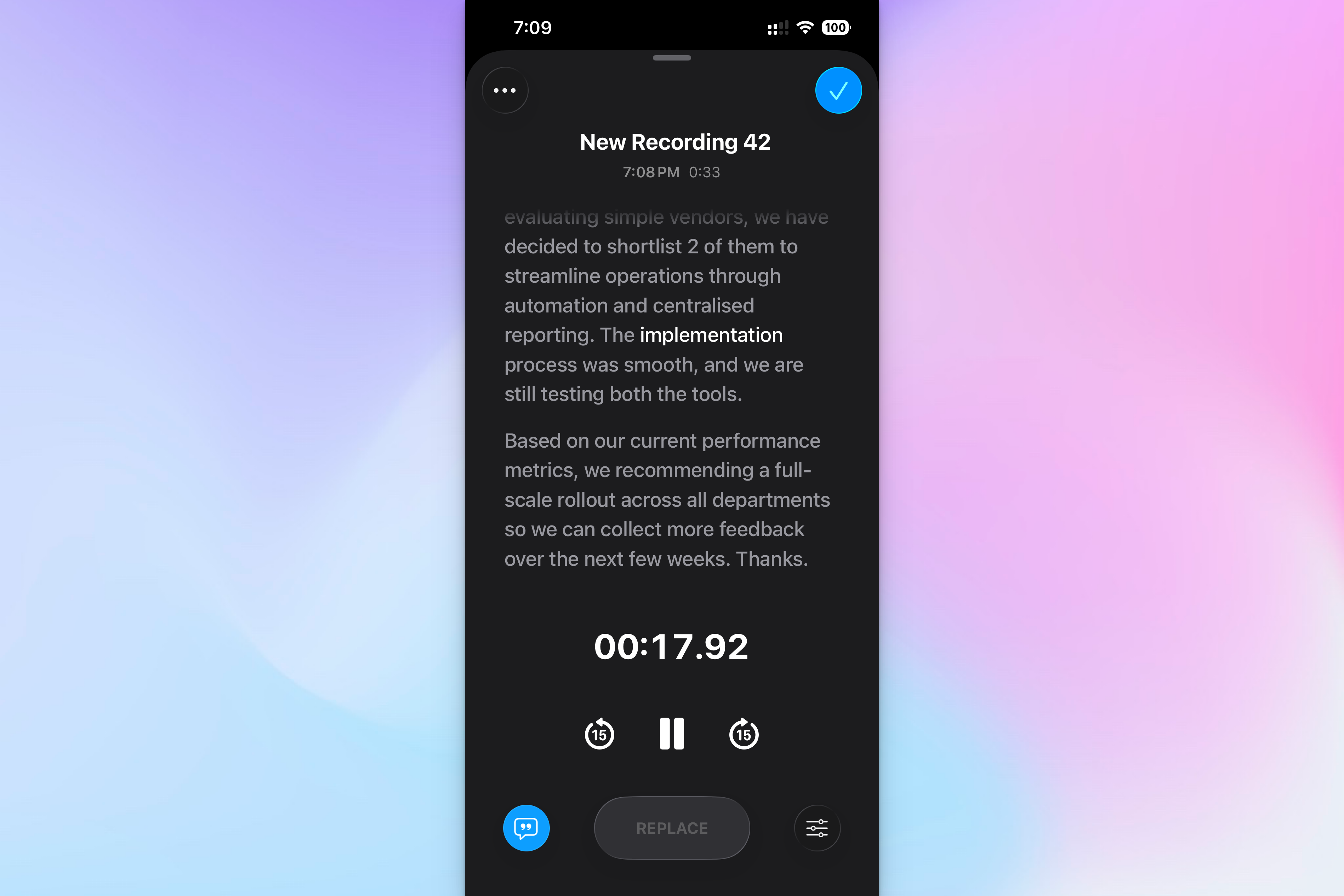 HappyScribe iOS app generates accurate transcripts and speaker labels