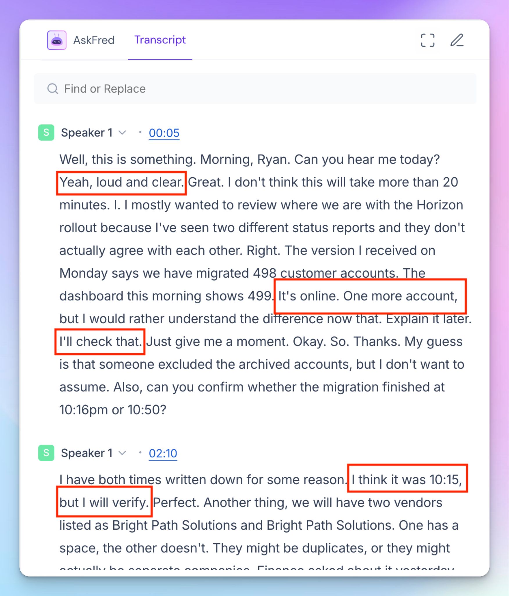Fireflies transcript accuracy is unreliable and error prone