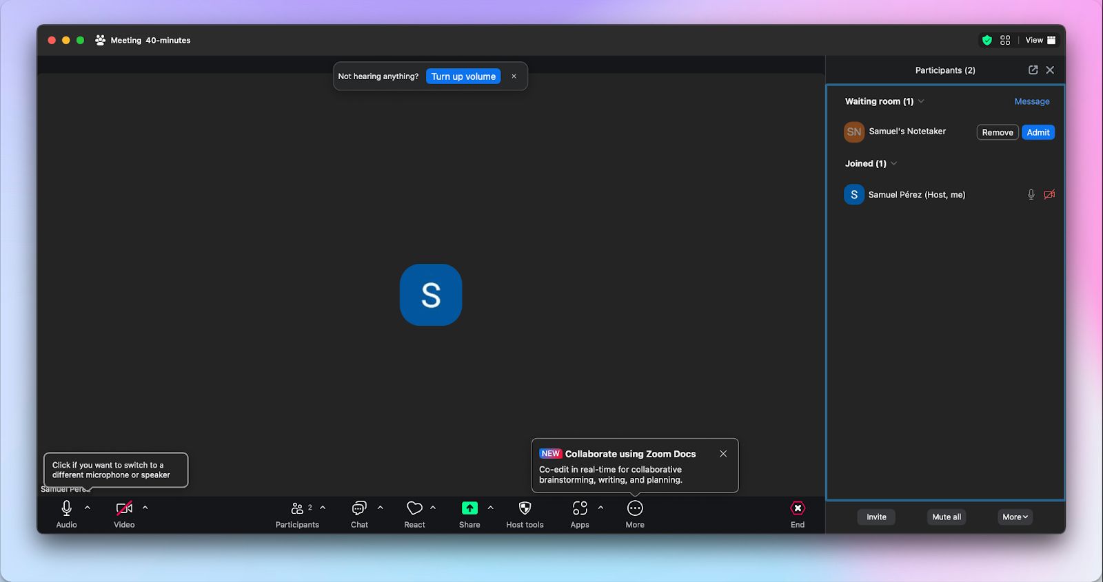 HappyScribe notetaker in Microsoft Teams