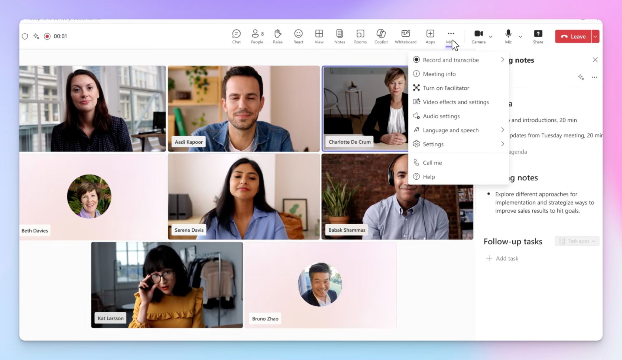 Take Teams meeting notes via Facilitator
