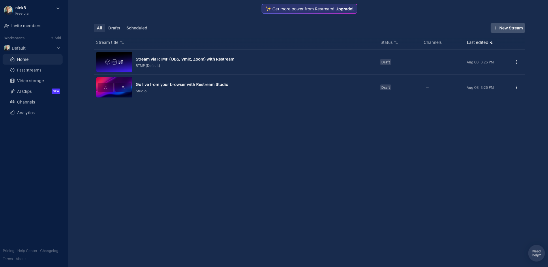 HappyScribe vs Restream