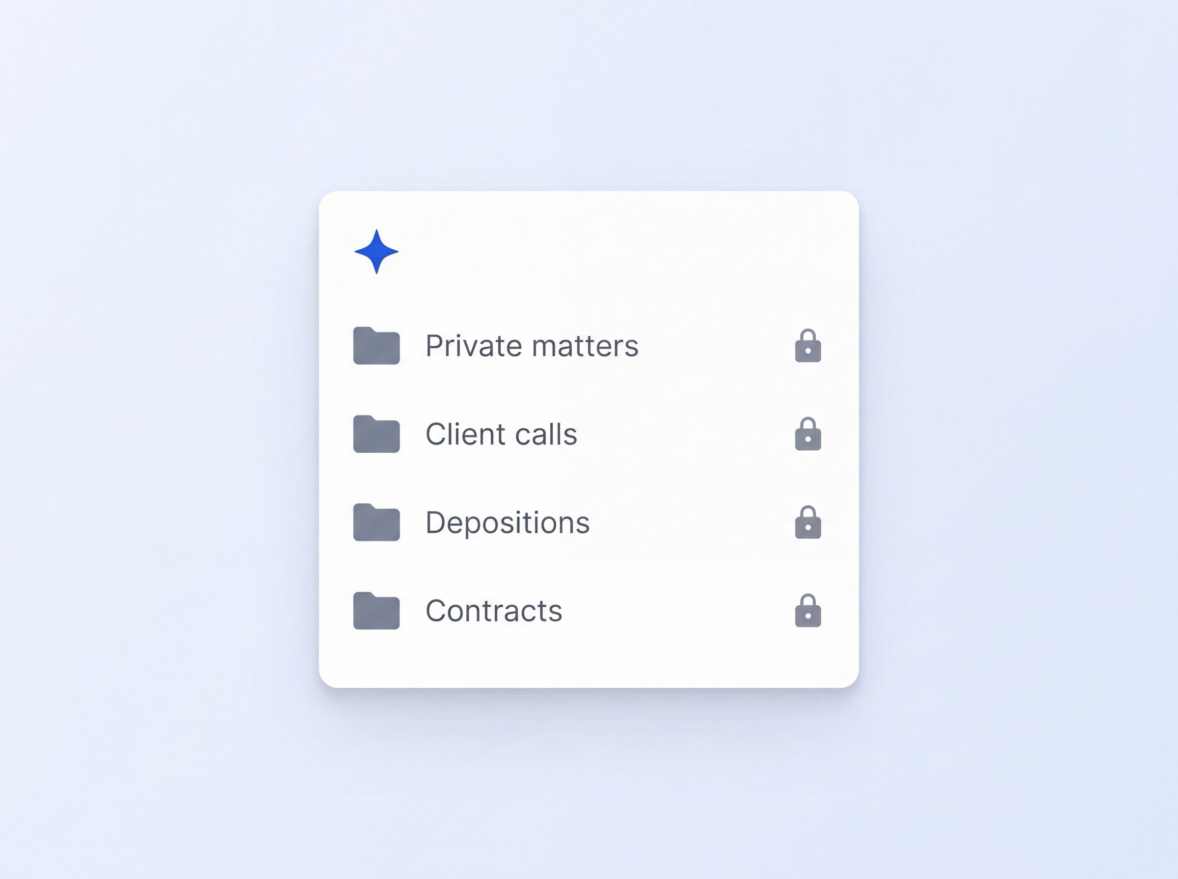 Private matter folders in HappyScribe