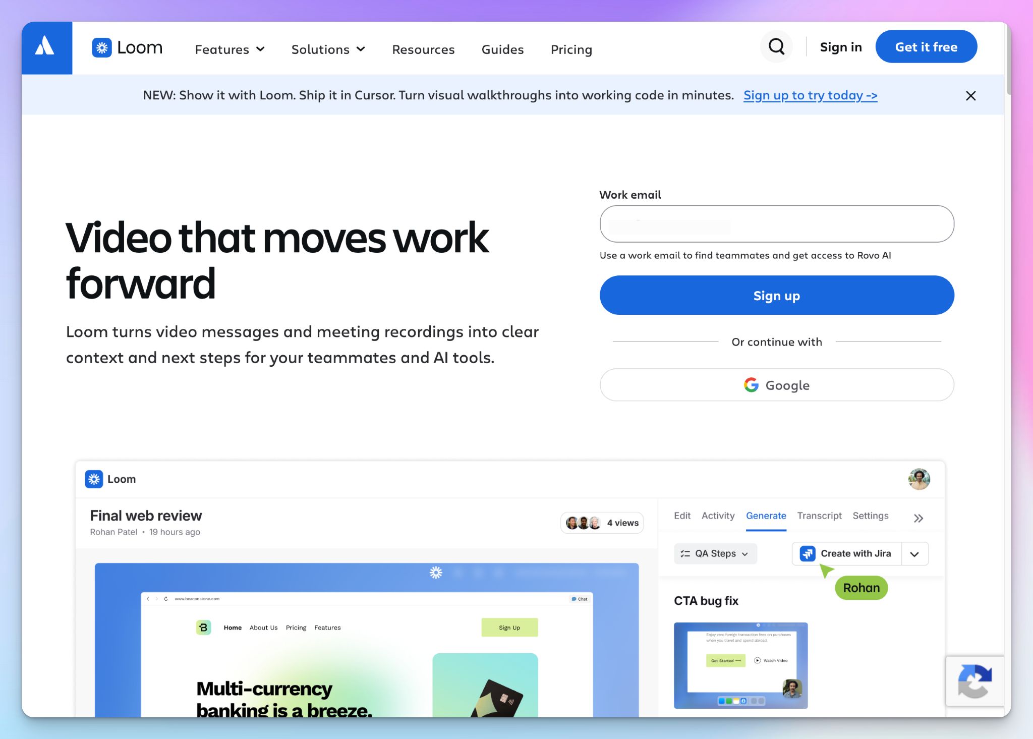Loom is a meeting productivity tool