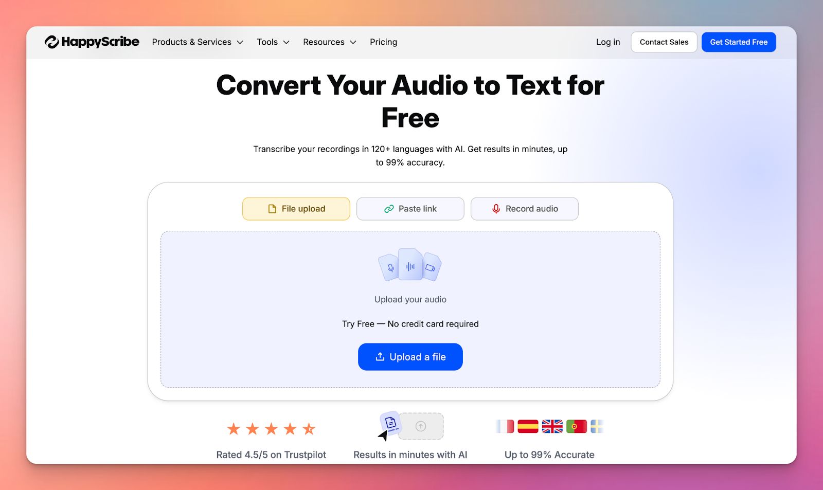 HappyScribe’s transcription services