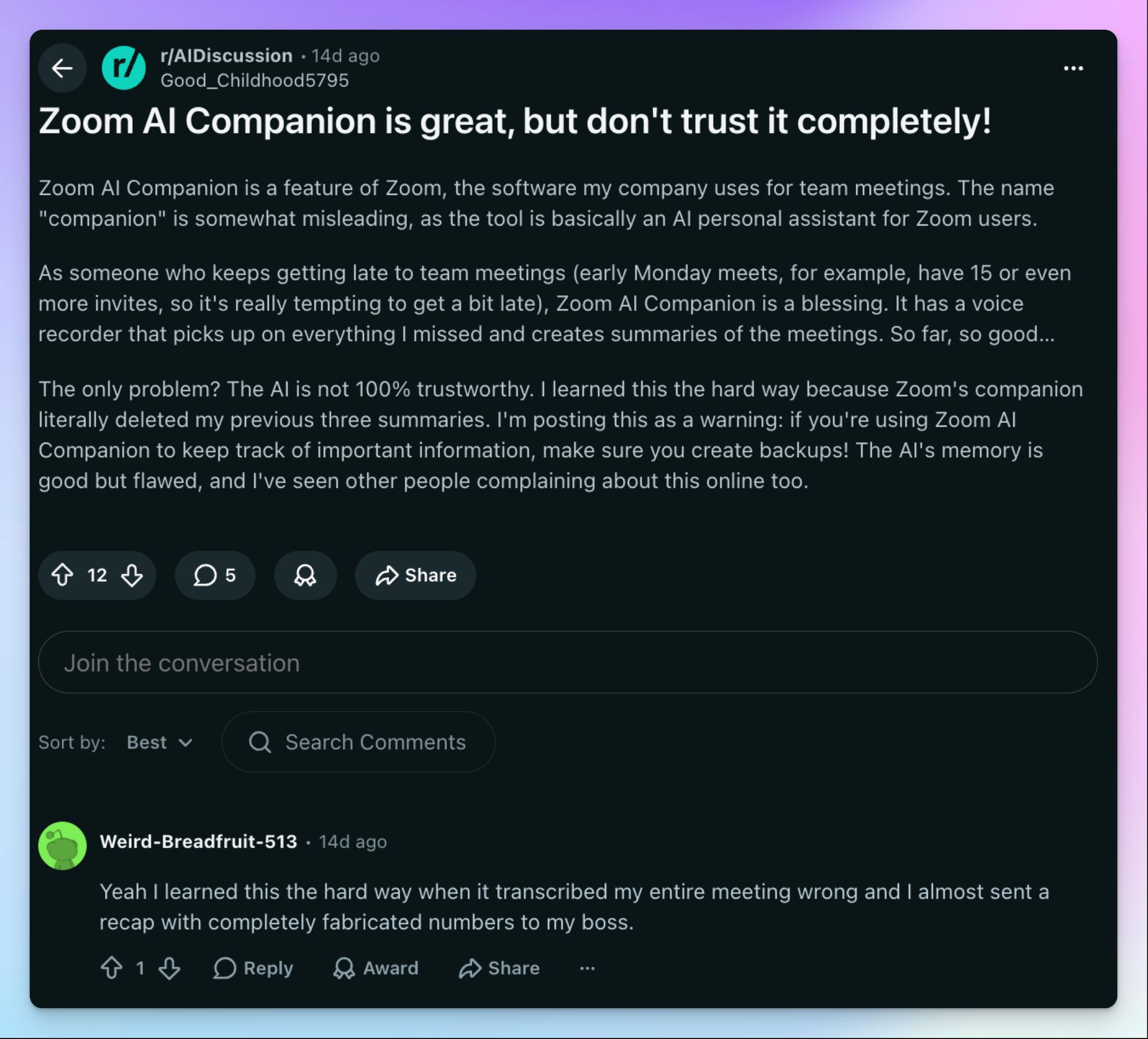 Zoom AI Companion generates inaccurate meeting notes that you can't trust