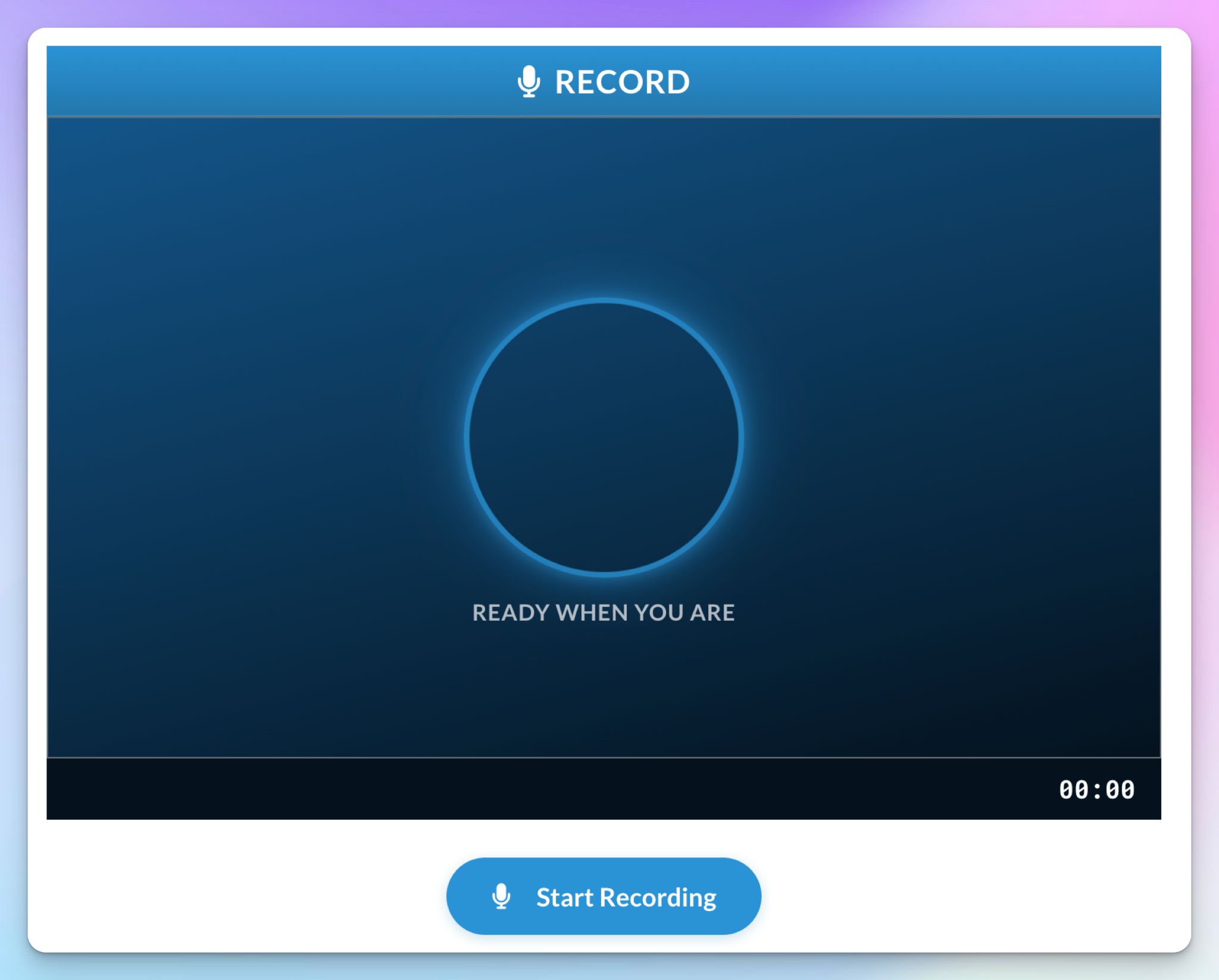 Sonix browser audio recorder