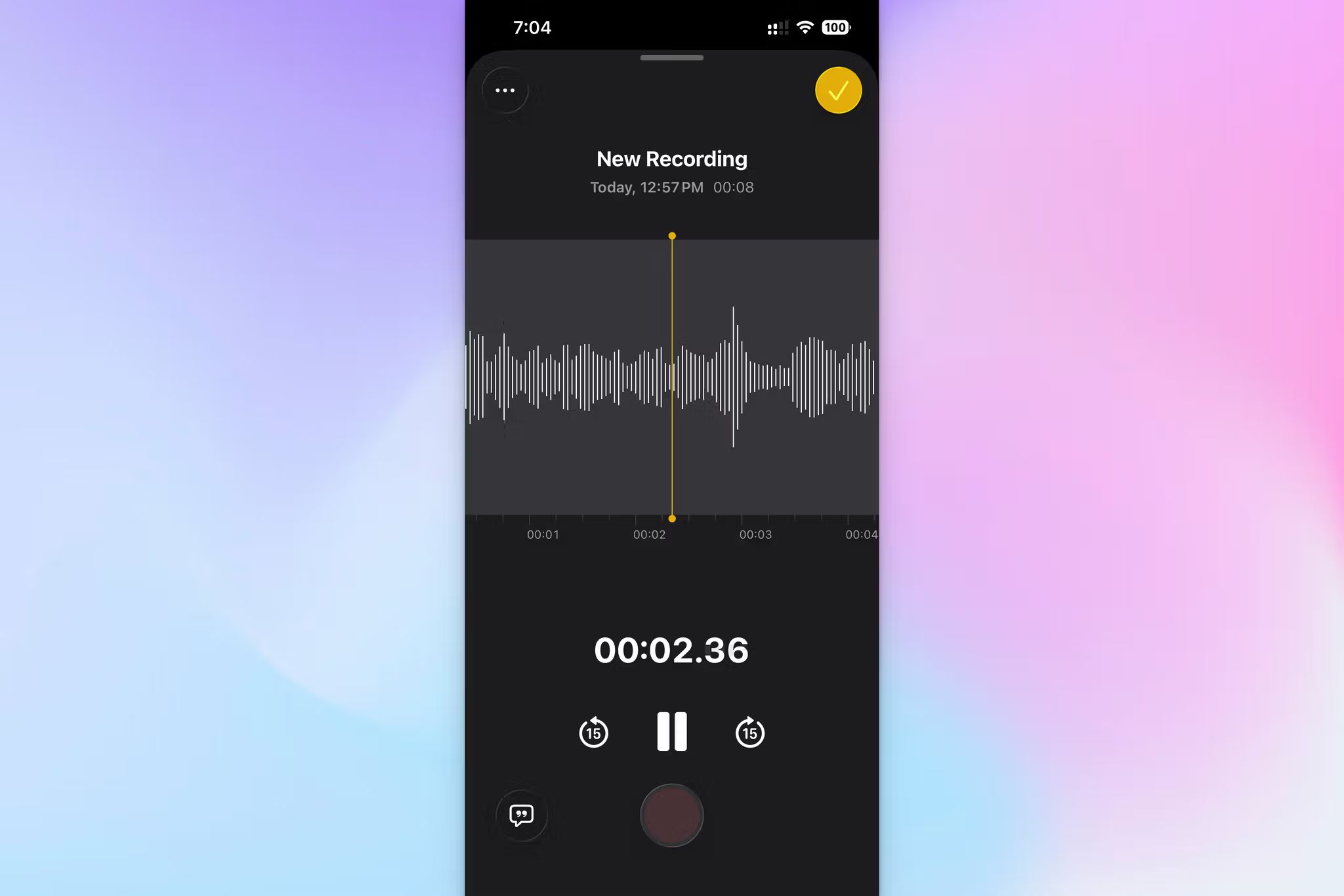 Record lectures with Apple Notes app