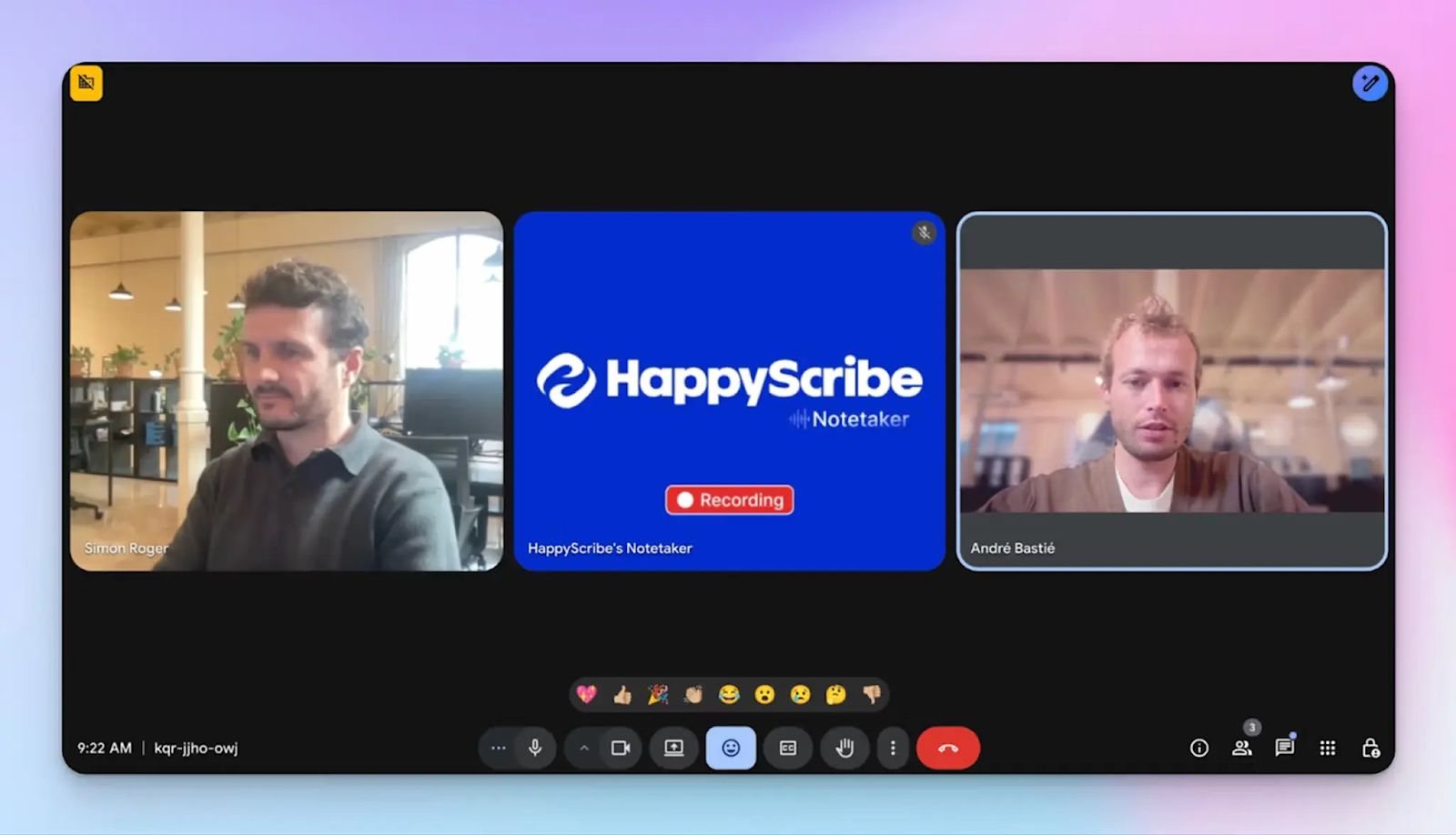 HappyScribe ermöglicht die Anpassung des Meeting-Bots