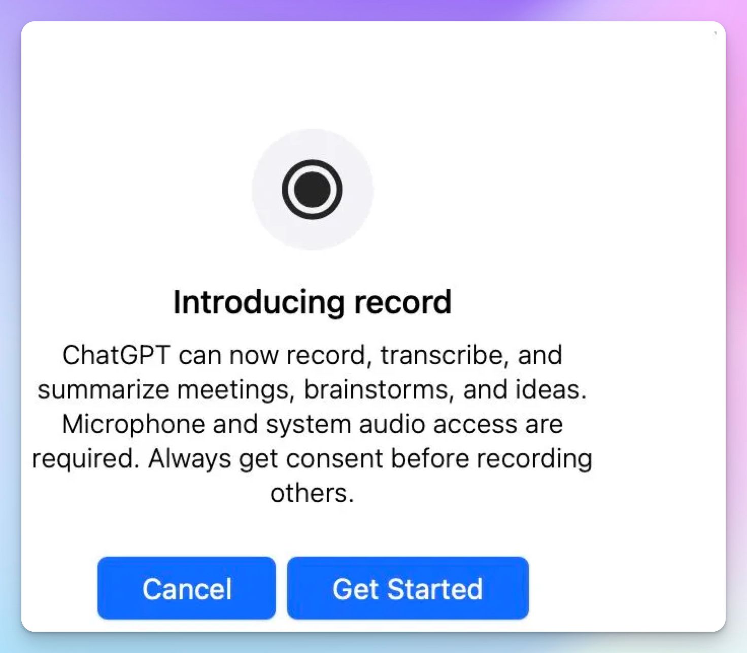 ChatGPT Record - Notion AI alternative for AI note taking