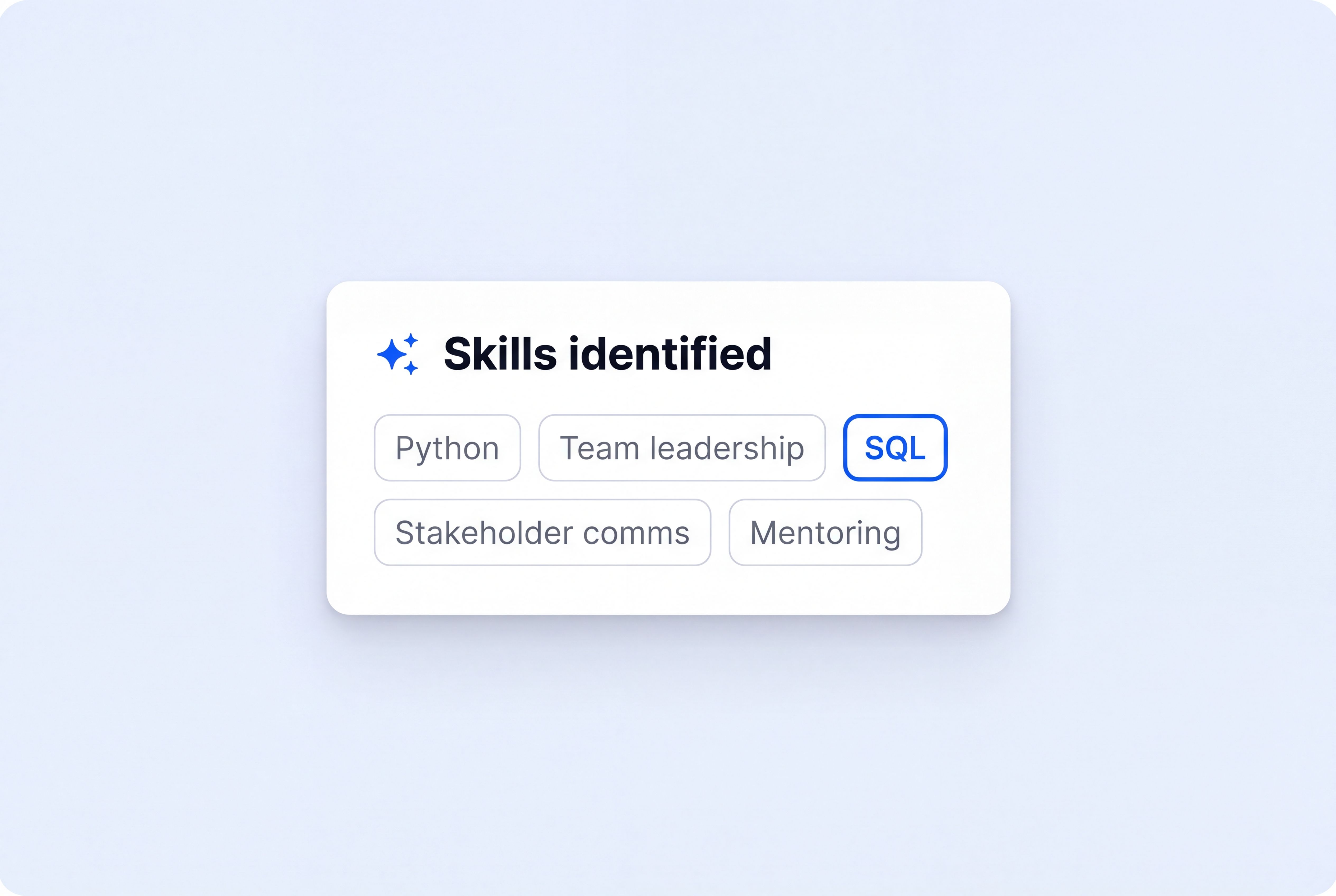 Skills extraction mockup