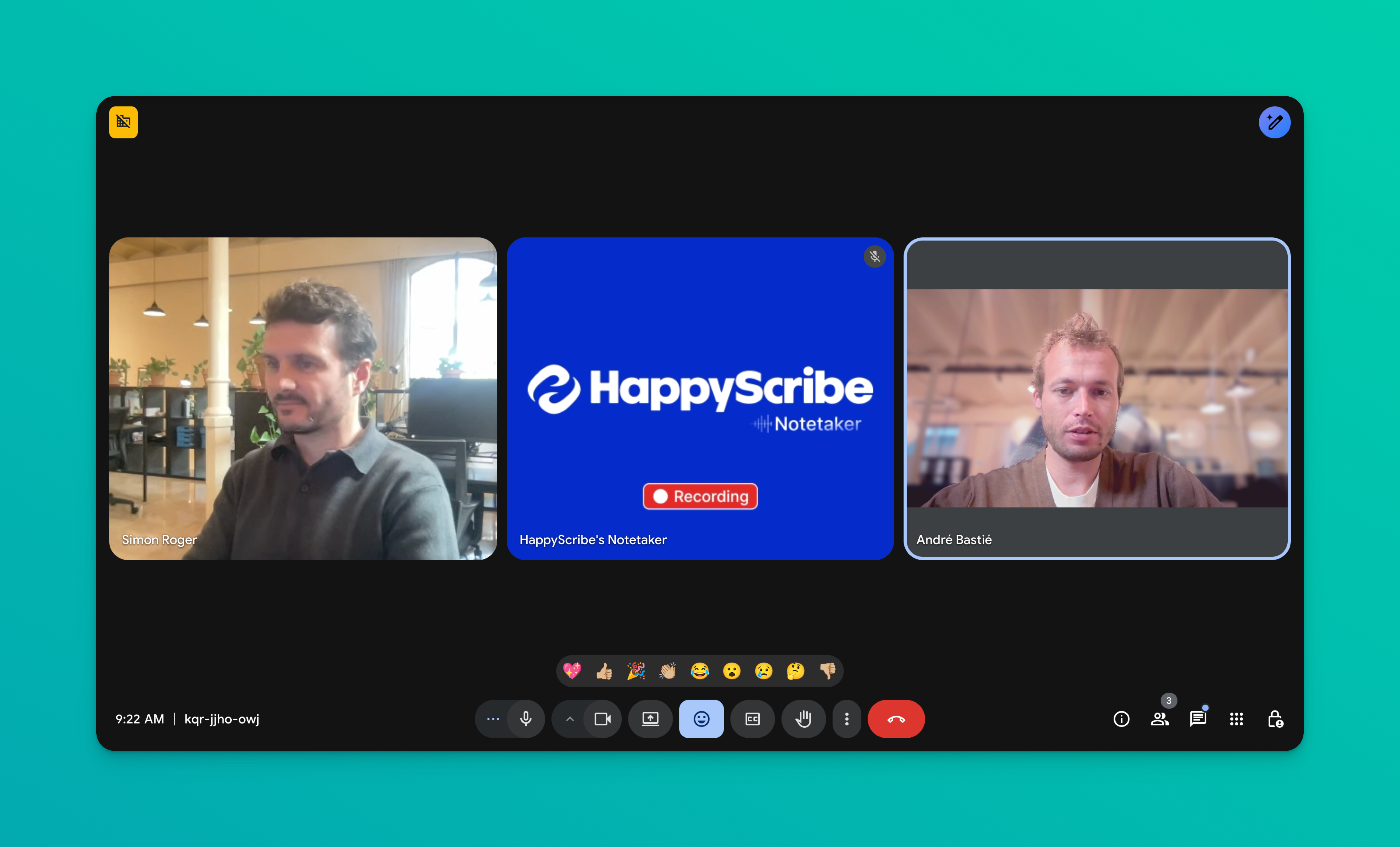 HappyScribe AI notetaker and meeting agenda software